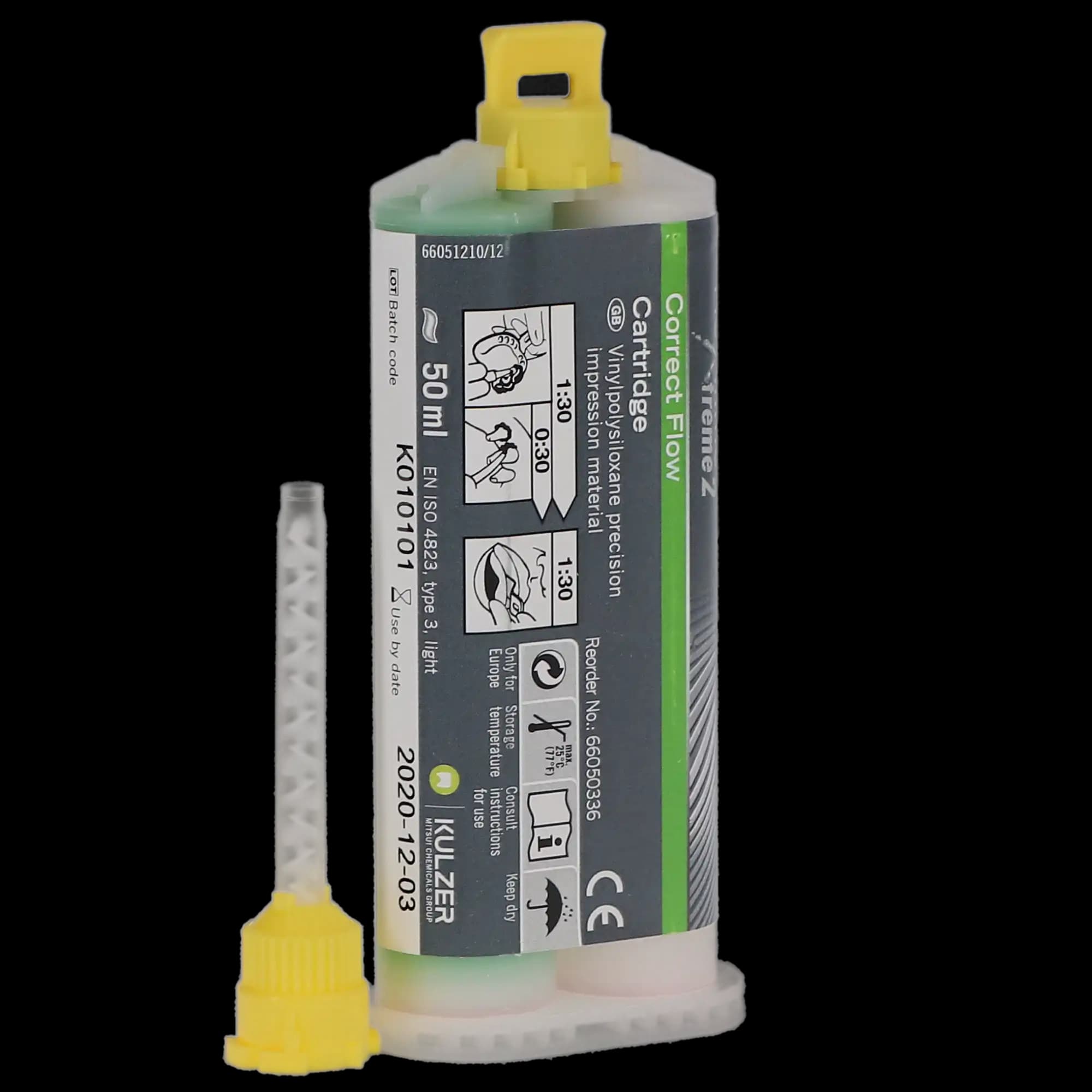 Flexitime Xtreme 2 Correct Flow VPS Impression Material Refill, 50 mL Cartridges, 6/Pk, 66050334 thumbnail 2
