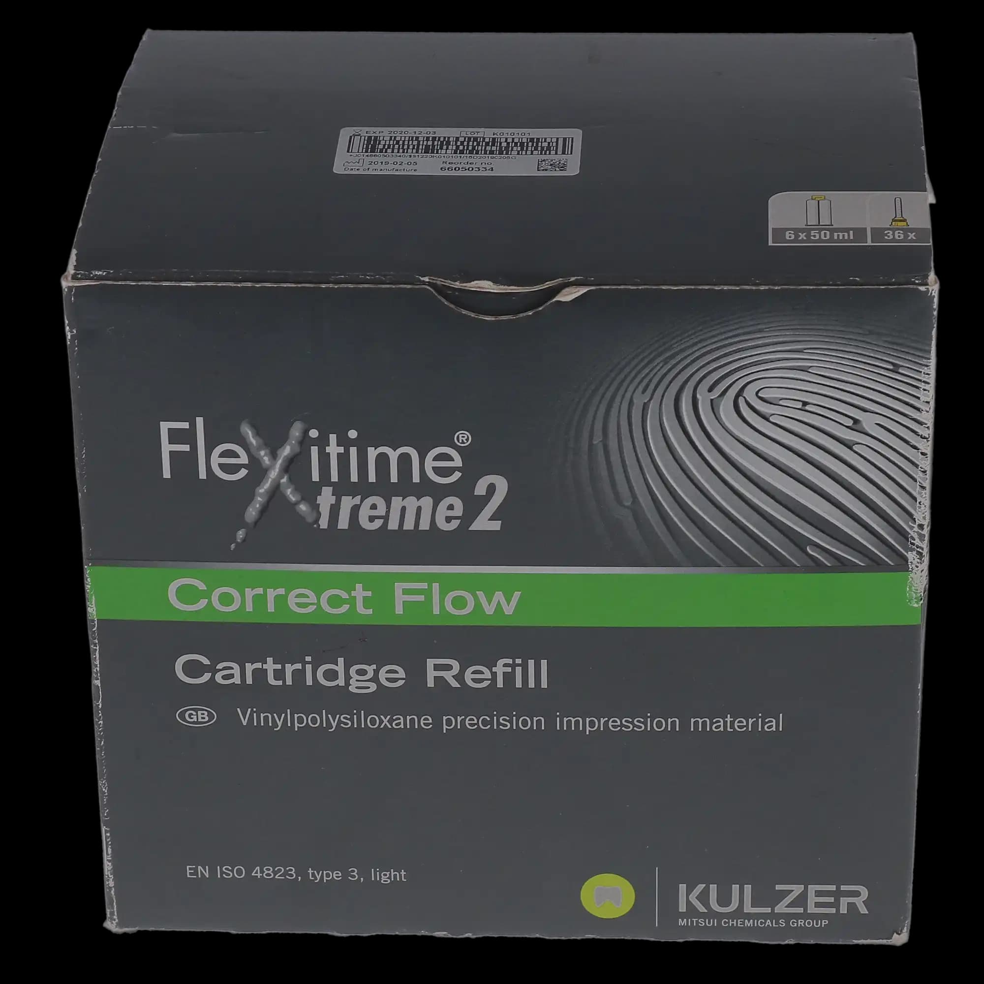 Flexitime Xtreme 2 Correct Flow VPS Impression Material Refill, 50 mL Cartridges, 6/Pk, 66050334 thumbnail 5