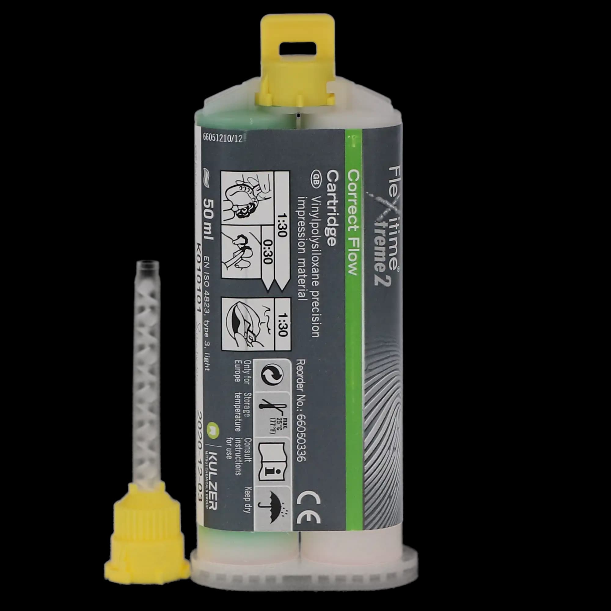 Flexitime Xtreme 2 Correct Flow VPS Impression Material Refill, 50 mL Cartridges, 6/Pk, 66050334 thumbnail 6