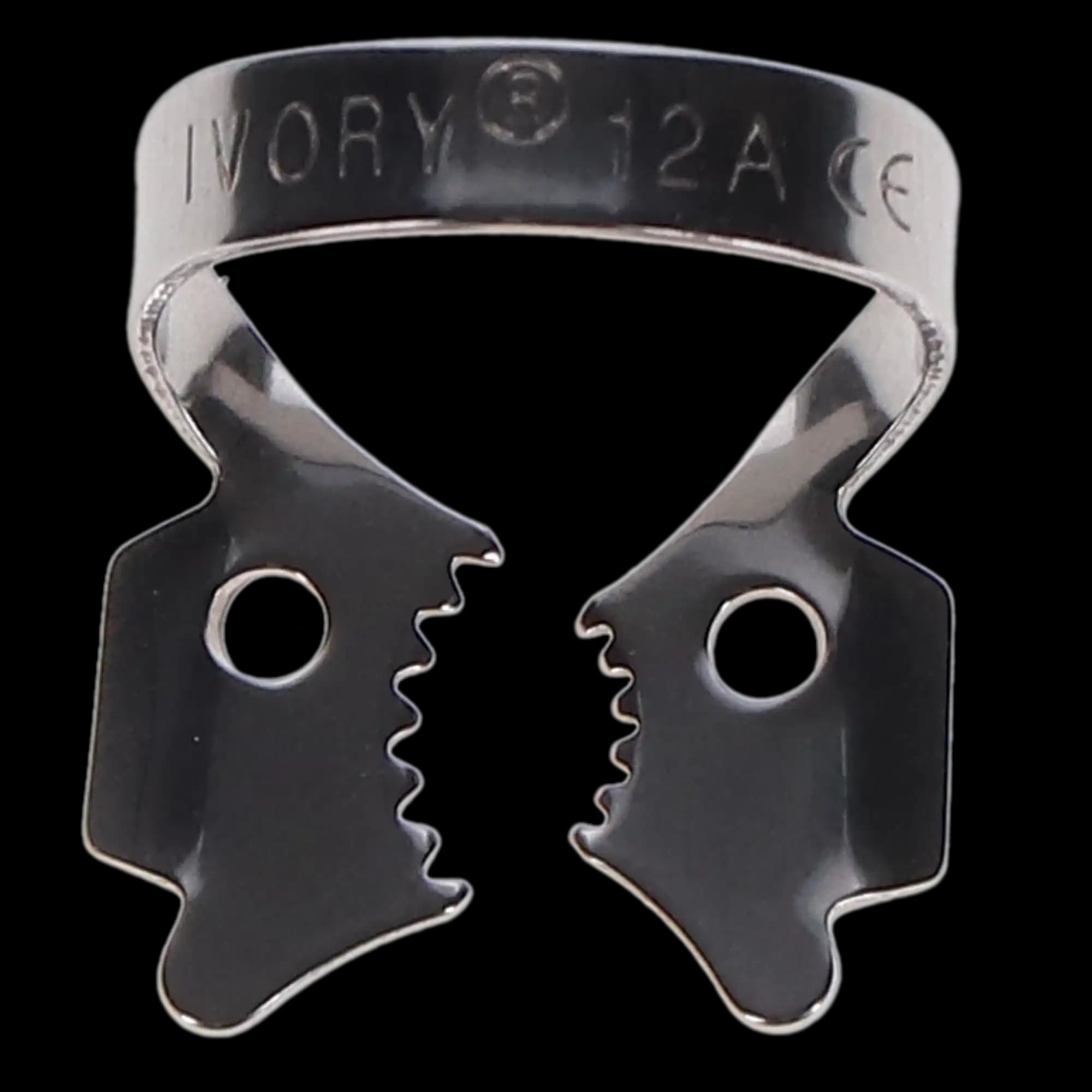 Ivory Rubber Dam Clamp #12A, Winged, Serrated Jaws, Stainless Steel, 50057348 thumbnail 6