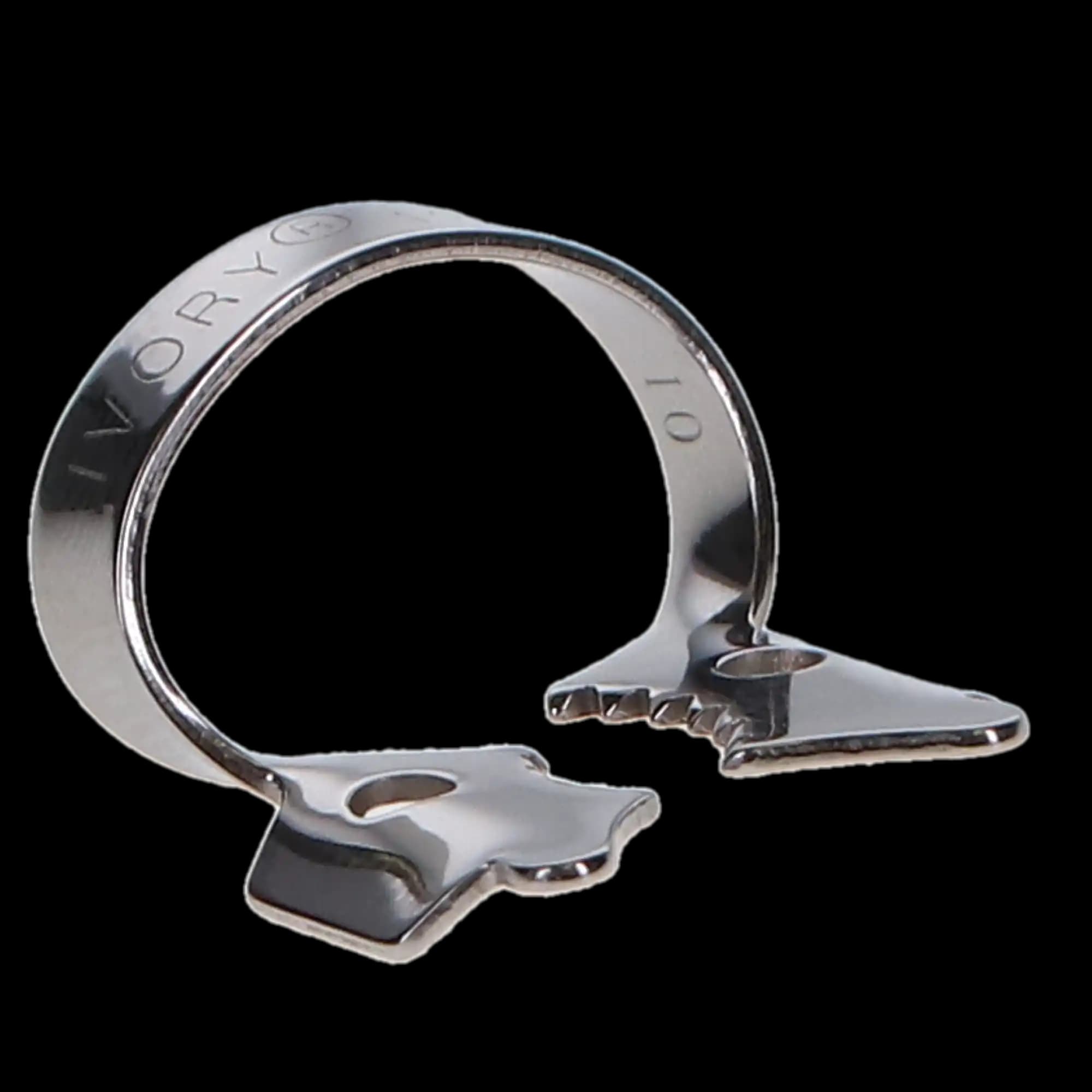Ivory Stainless Steel Rubber Dam Clamp #13A, Winged, Serrated Jaws, Lower Left Molars, 50057352, 1/Pk thumbnail 3