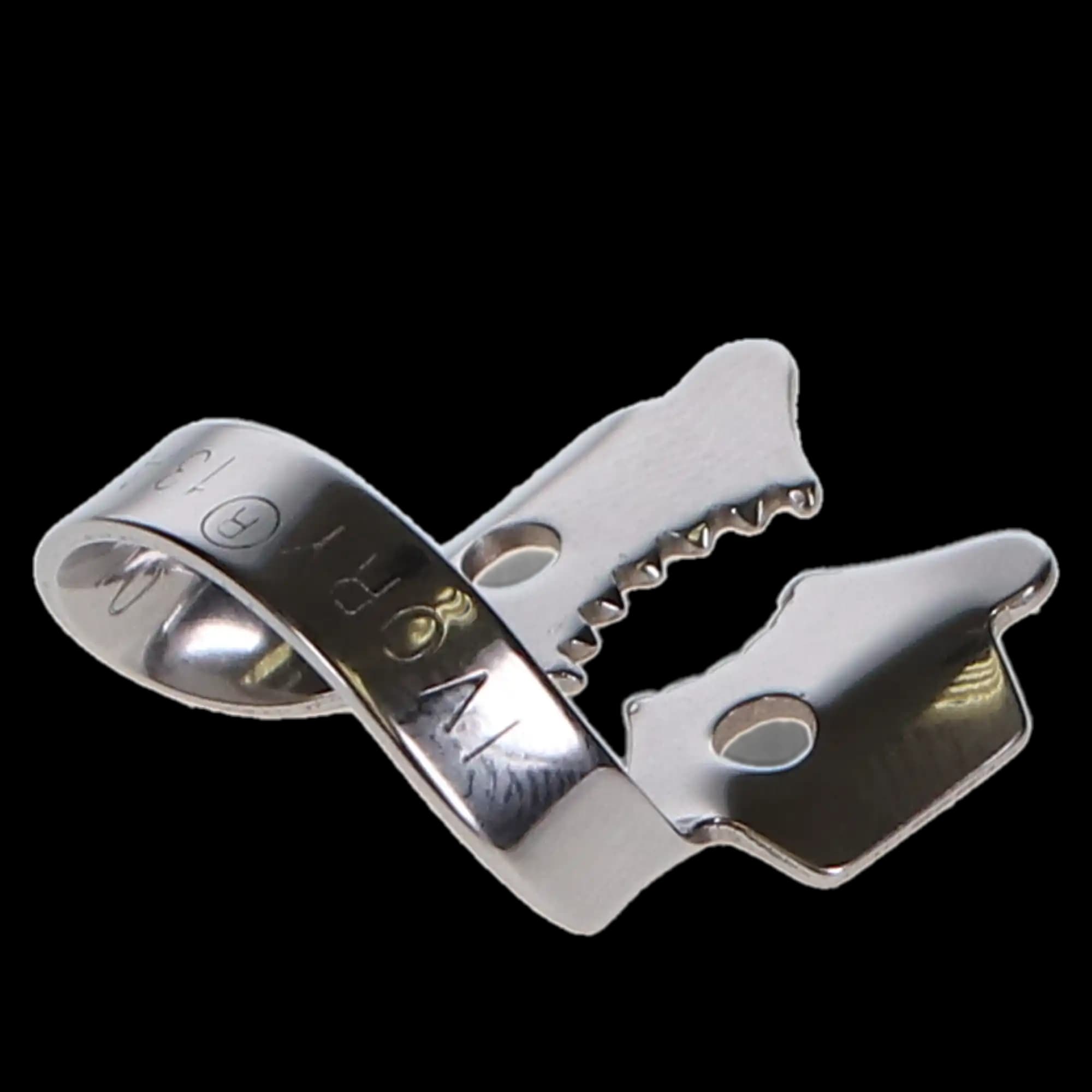 Ivory Stainless Steel Rubber Dam Clamp #13A, Winged, Serrated Jaws, Lower Left Molars, 50057352, 1/Pk thumbnail 4