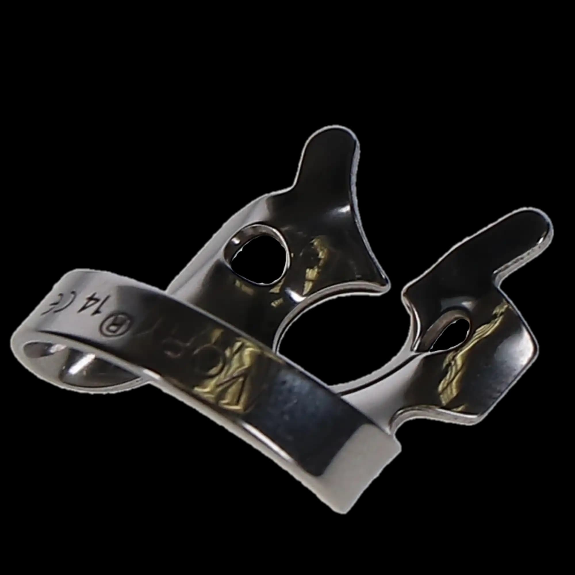Ivory Stainless Steel Rubber Dam Clamp, #14, Winged, Regular Molar, 50057354 thumbnail 4