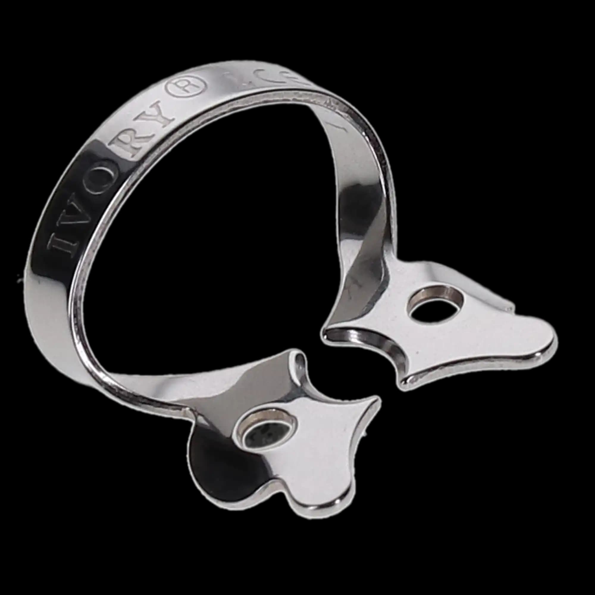 Ivory Rubber Dam Clamp #2, Winged Bicuspid, Stainless Steel, 50057310 thumbnail 3