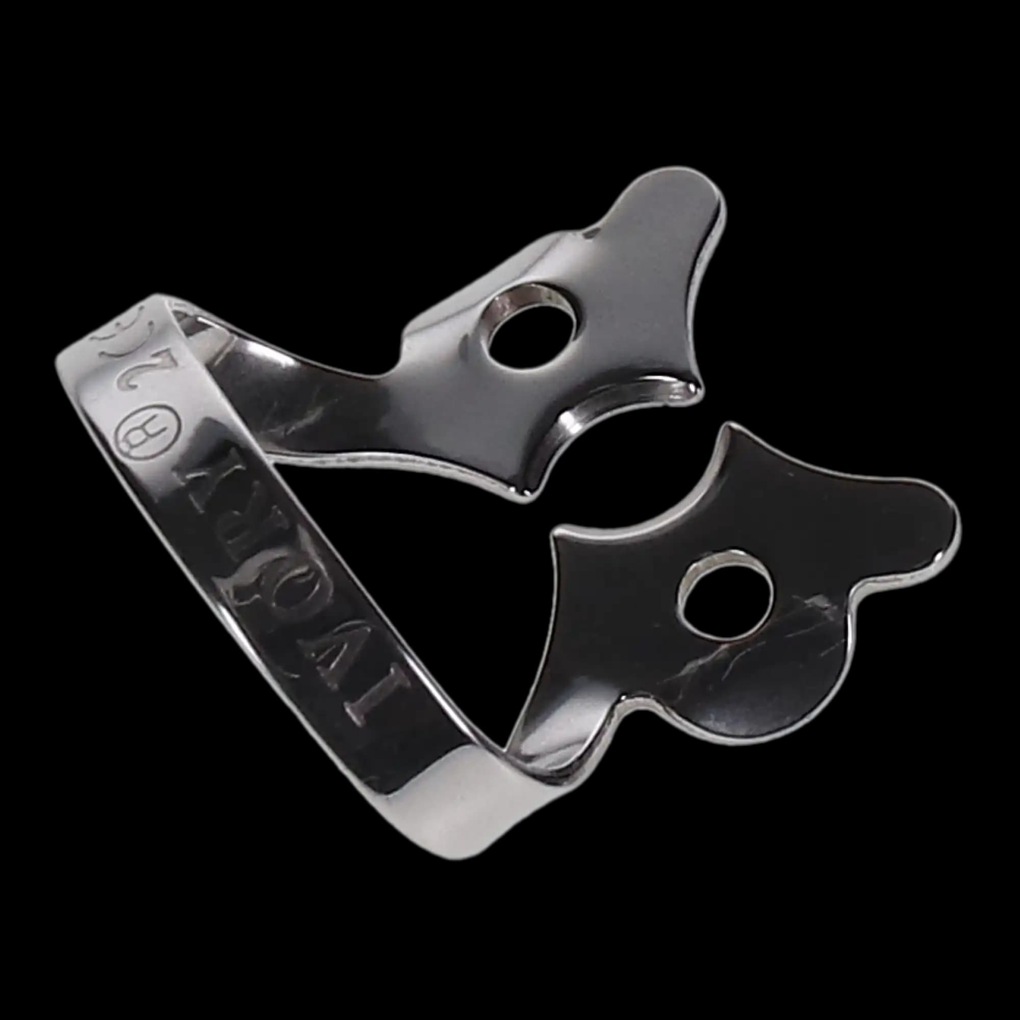 Ivory Rubber Dam Clamp #2, Winged Bicuspid, Stainless Steel, 50057310 thumbnail 4