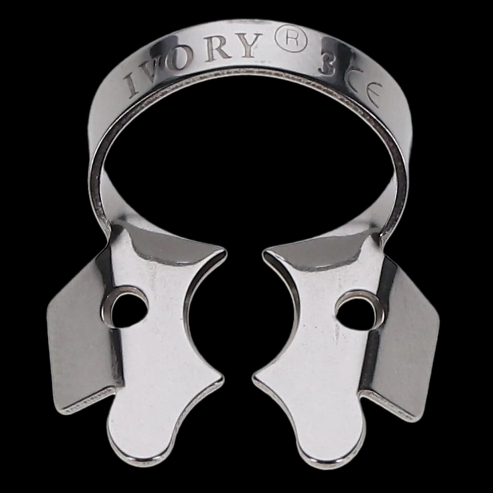 Ivory Rubber Dam Clamp #3, Winged, Small Lower Molar, Stainless Steel, 50057322 thumbnail 8
