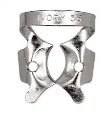 Ivory Rubber Dam Clamp #56, Winged, Stainless Steel, Large Molars, 50057374 thumbnail 2