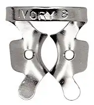 Ivory Stainless Steel Rubber Dam Clamp, Winged, #8, General Purpose Upper Molar, 50057334 thumbnail 2