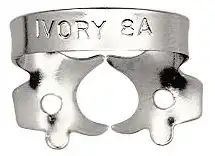 Ivory Rubber Dam Clamp #8A, Winged, Stainless Steel, Upper & Lower Molar, 50057336 thumbnail 2
