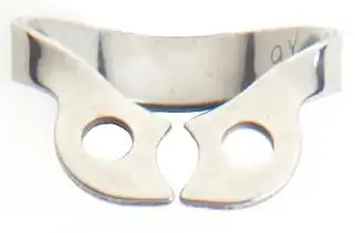 Ivory Rubber Dam Clamp, Wingless, #W2, Bicuspid/Premolar, Stainless Steel, 50057510 thumbnail 4