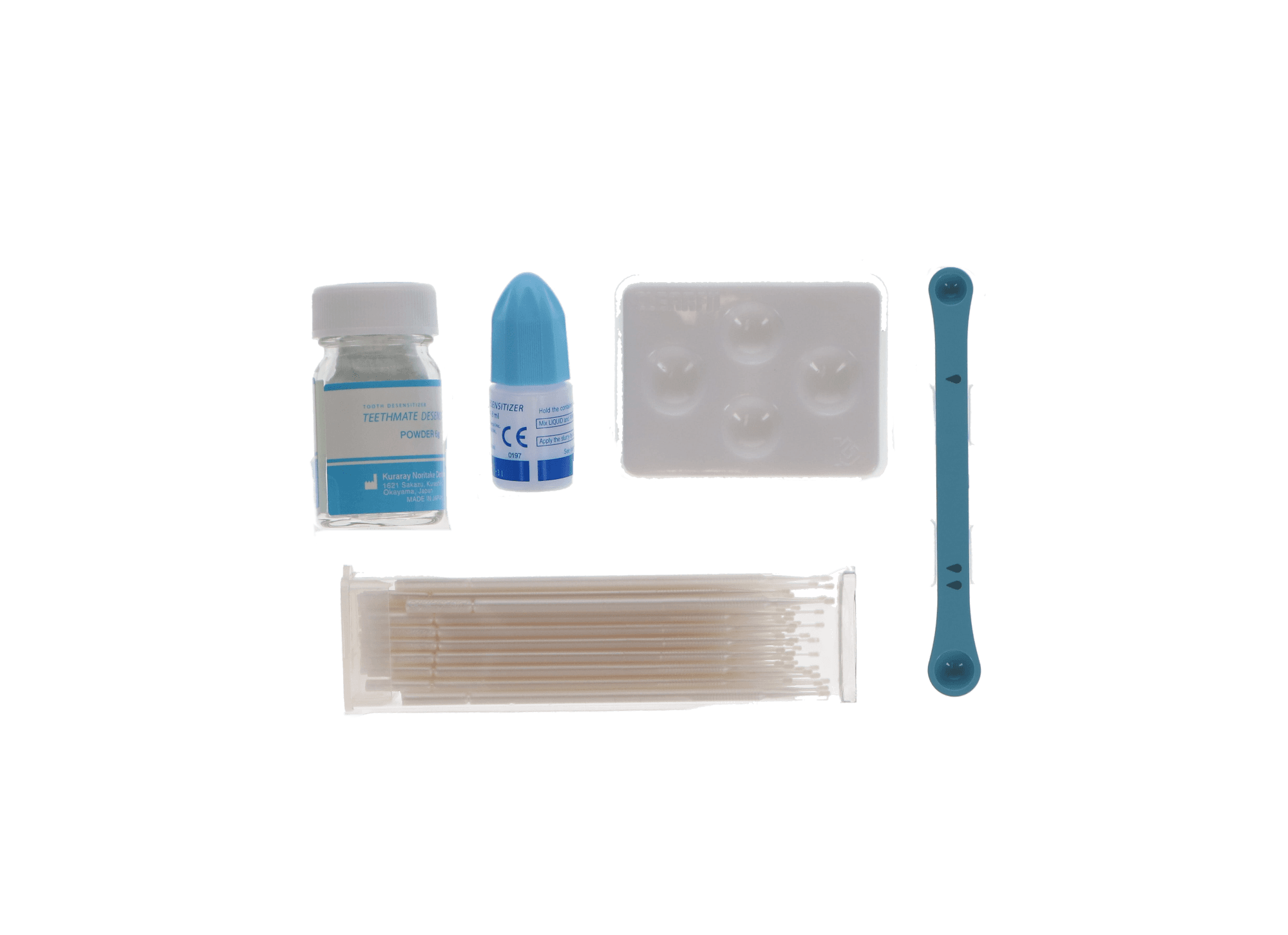 Teethmate Desensitizer Set, Powder 6g & Liquid 4.8ml, Complete Kit with Mixing Dish, Measuring Spoon, 50 Applicator Brushes, 1210KA thumbnail 14