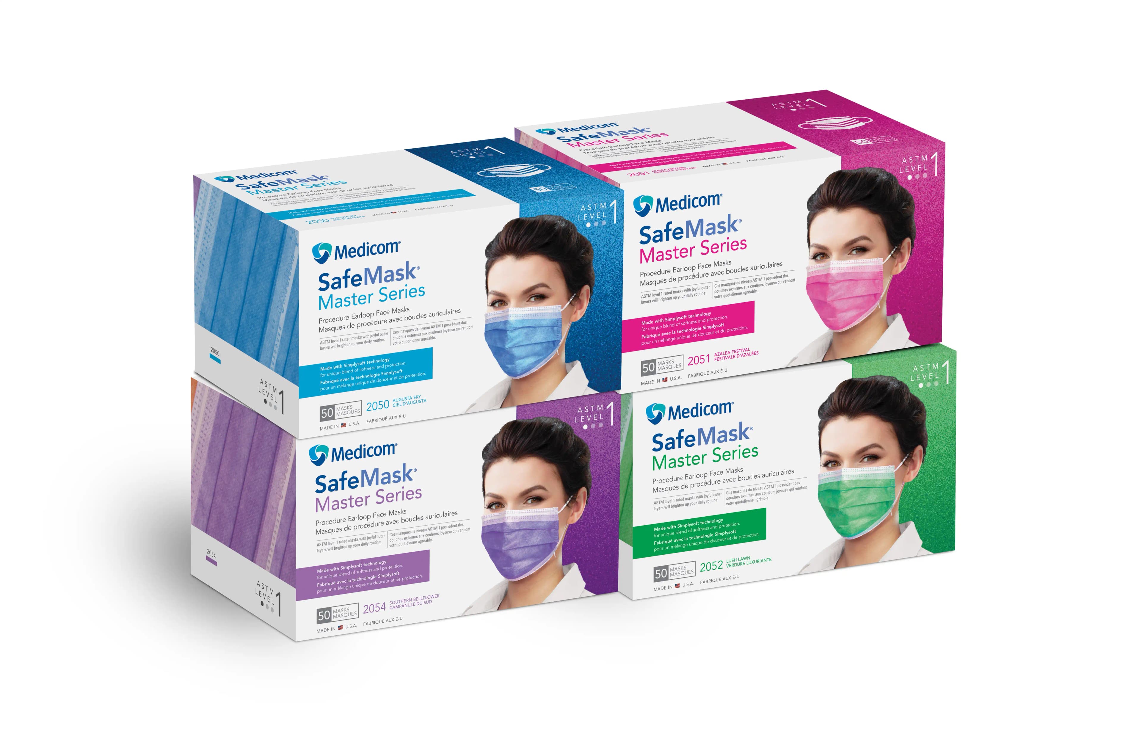 SafeMask Master Series Procedure Earloop Mask, ASTM Level 1, Lush Lawn (Vibrant Green), 50/Box, 2052 thumbnail 10