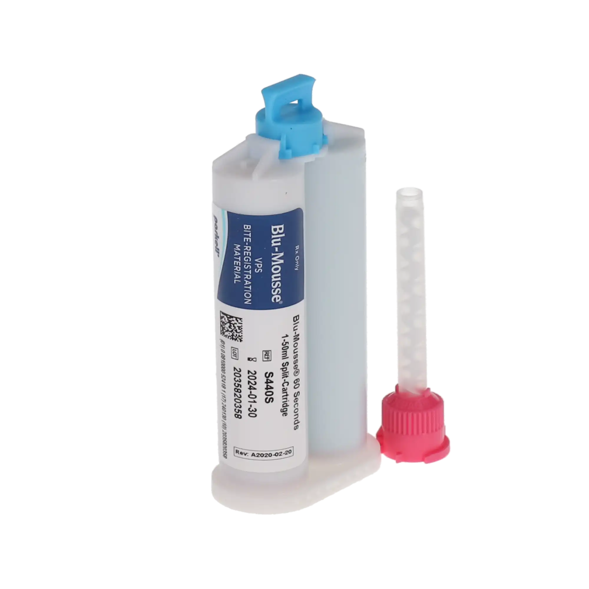 Blu-Mousse 60 VPS Bite Registration Material, 60-Second Set, 50 ml Split Cartridges, 2/Pk, S440S thumbnail 3