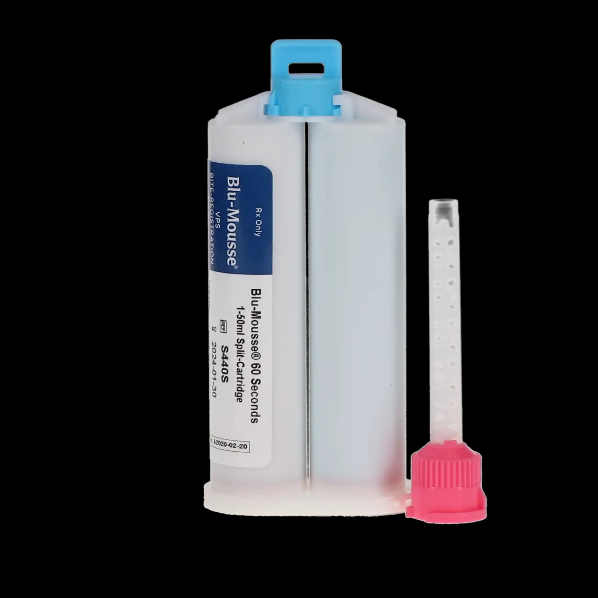 Blu-Mousse 60 VPS Bite Registration Material, 60-Second Set, 50 ml Split Cartridges, 2/Pk, S440S thumbnail 6
