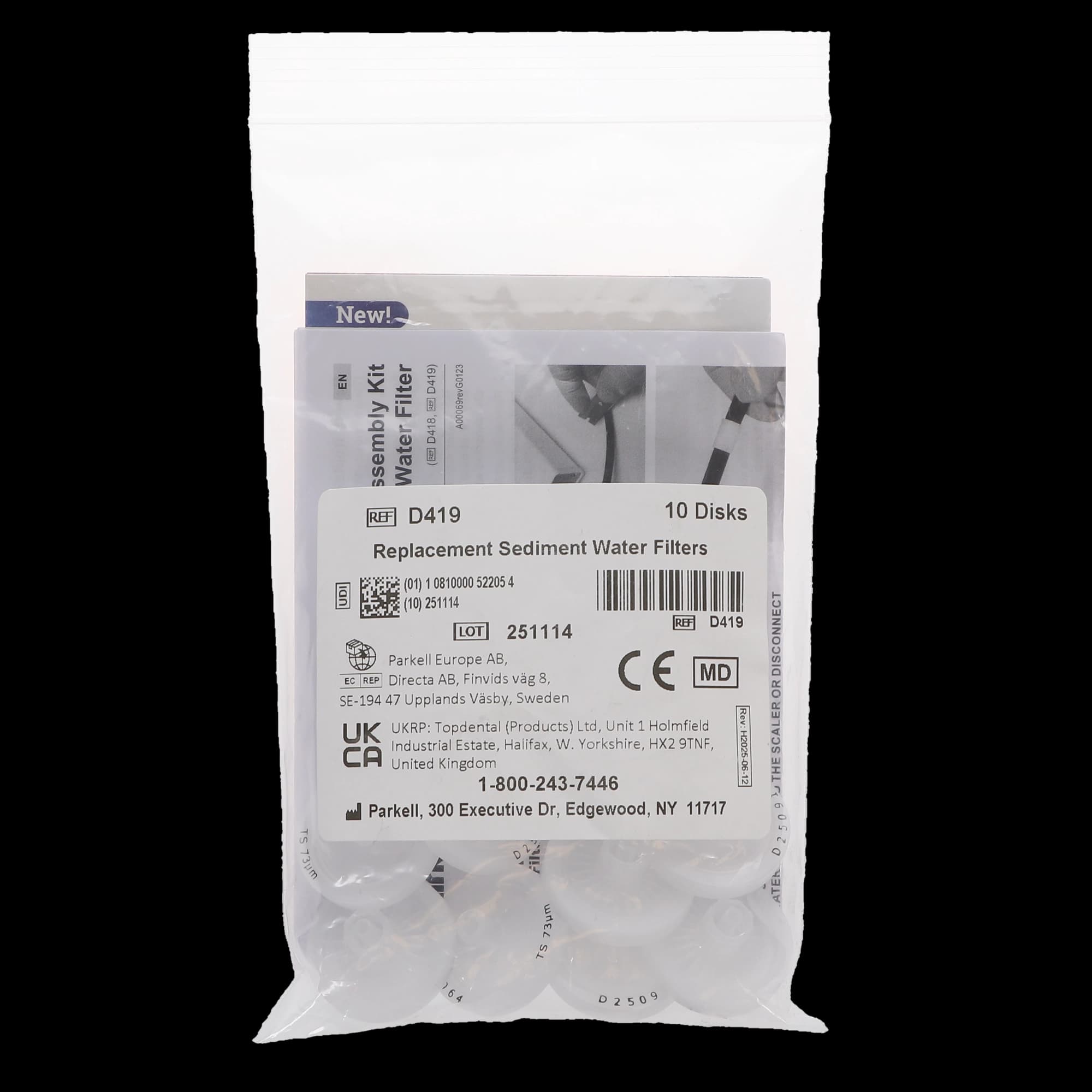 Parkell Replacement Sediment Water Filter Disks, for Ultrasonic Scalers, 10/Pk, D419 thumbnail 5