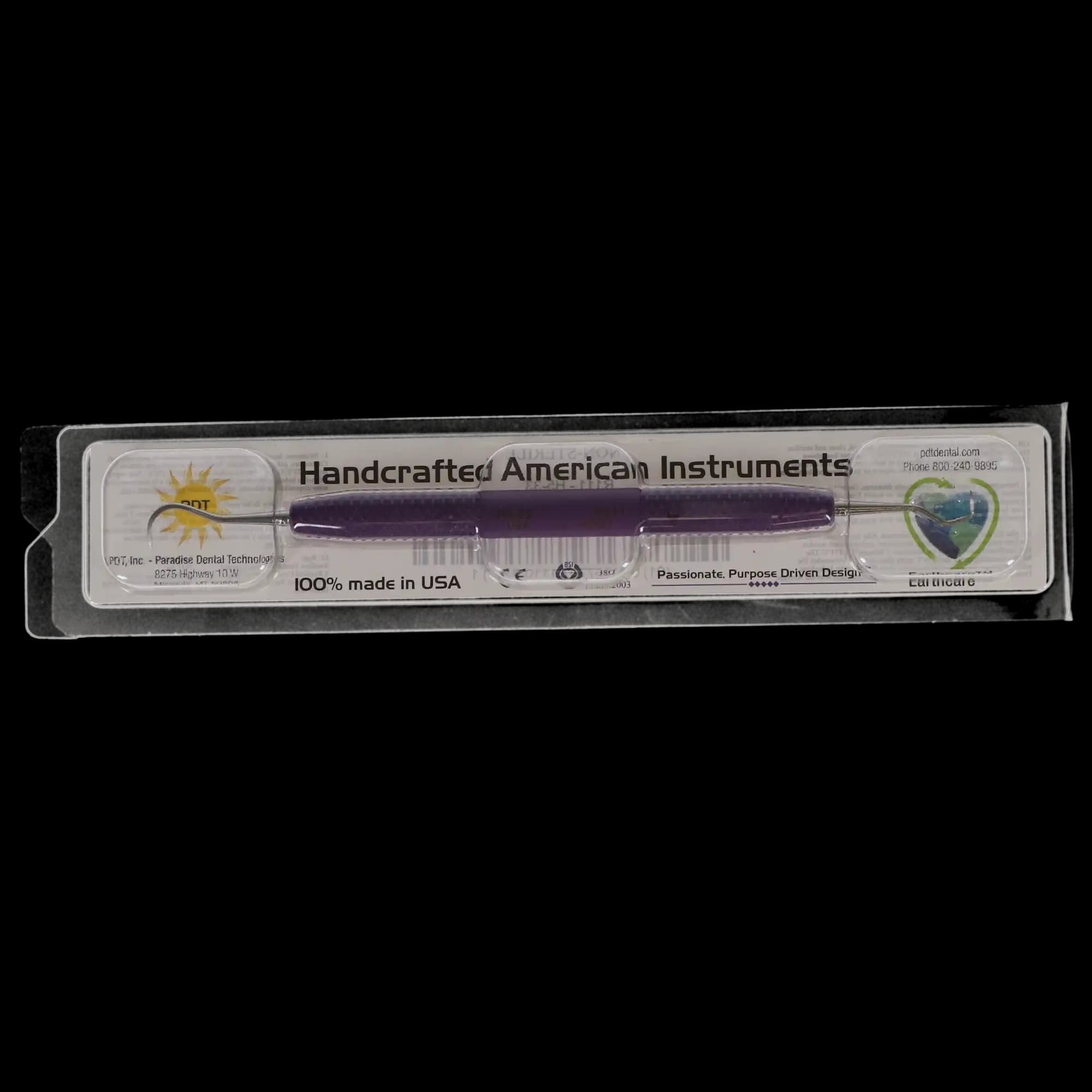 PDT Cruise Line H5/33 Double-Ended Sickle Scaler, Jacquette, Passionate Purple Resin Handle, R111 thumbnail 5