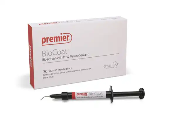 BioCoat Bioactive Resin Pit & Fissure Sealant, Standard Pack, 1.2 ml Syringe, White, 5 Applicator Tips, #3001530 thumbnail 2