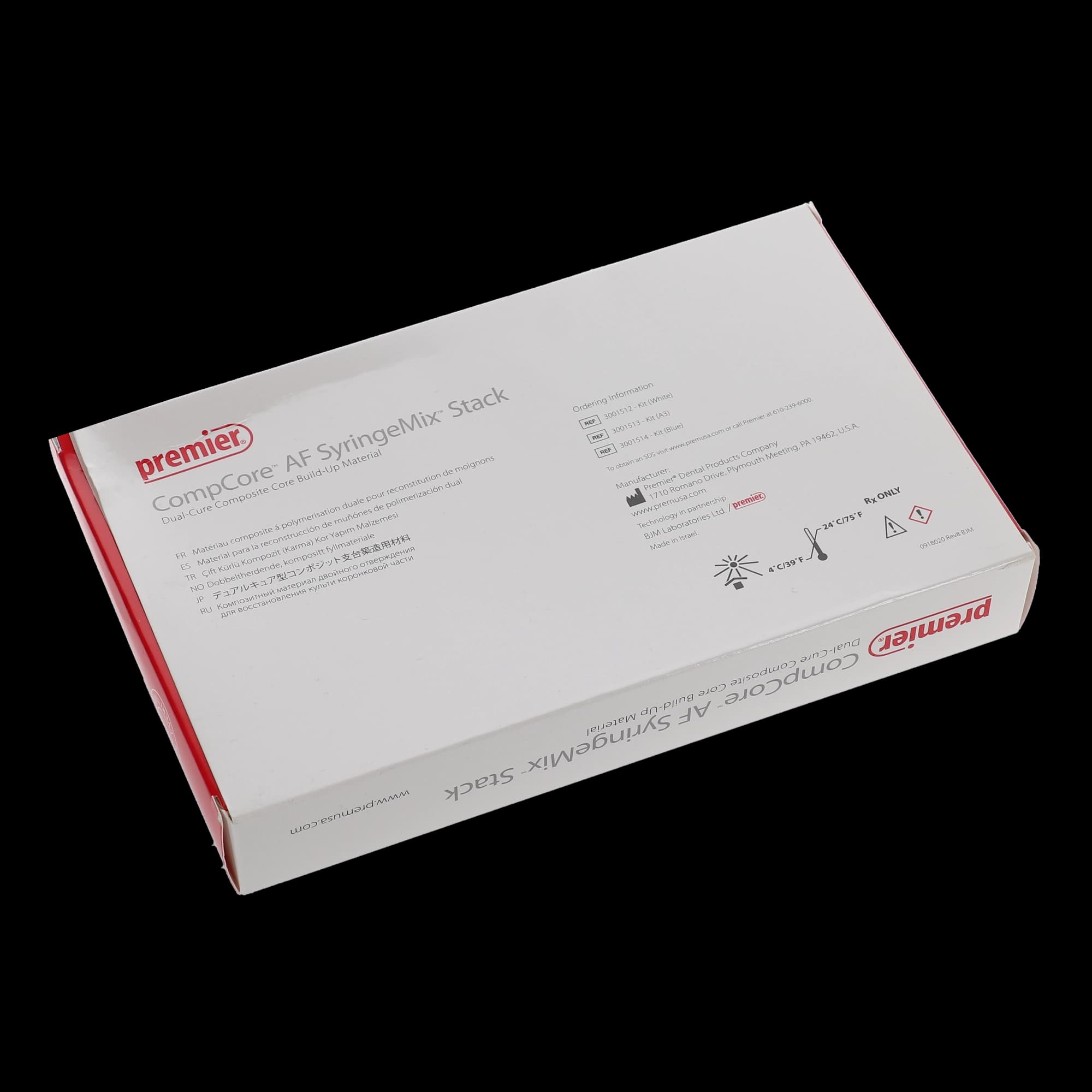 CompCore AF SyringeMix STACK Dual-Cure Core Build-Up Material, White, Intro Kit, 9 g, 2/Pk, 3001512 thumbnail 4