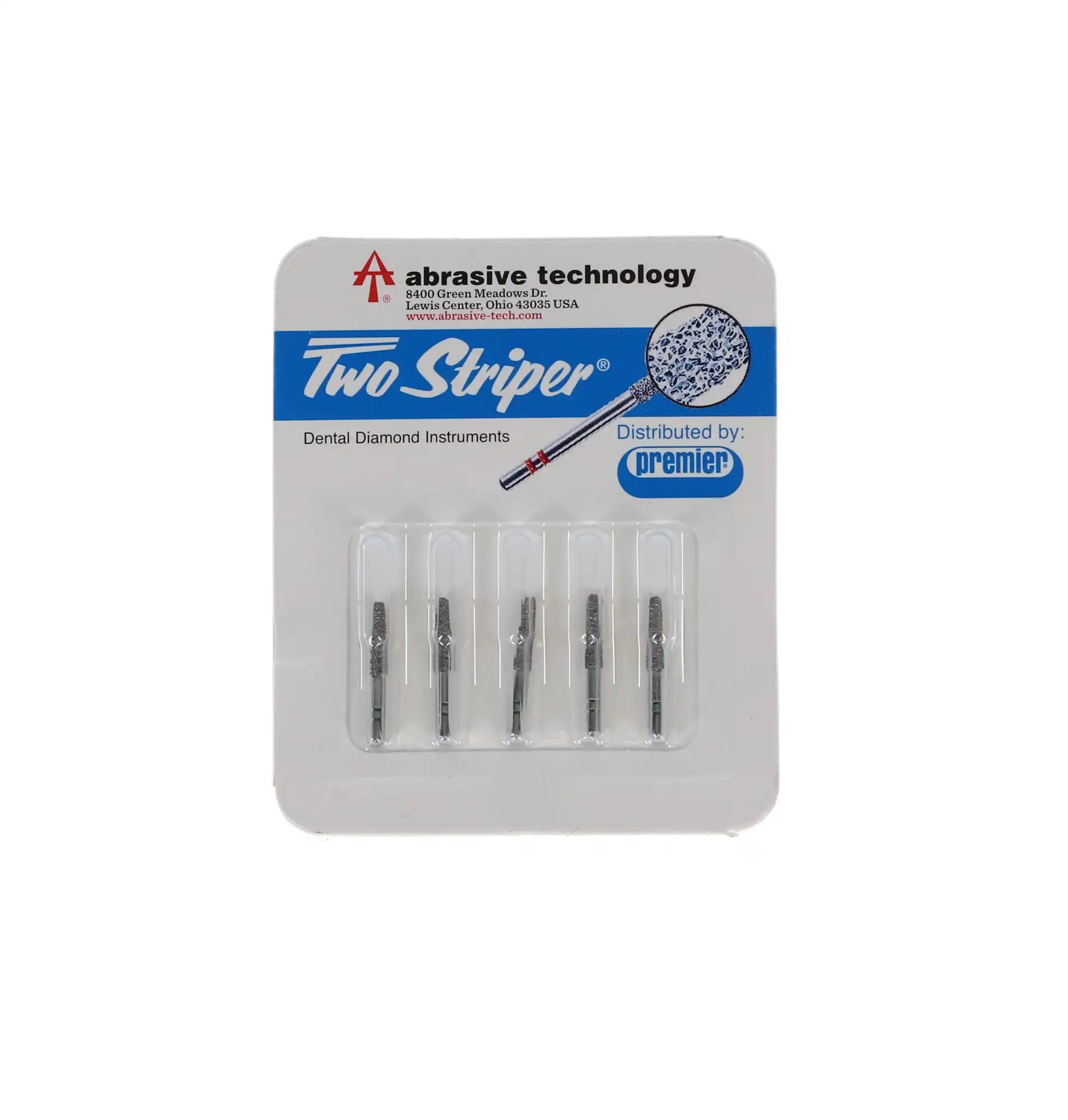 Two Striper ShortCut Diamond Bur, FGSS, Round-End Taper, 780.9 S, Coarse, Green, 2.1 mm, 5/Pk, 2015906 thumbnail 5