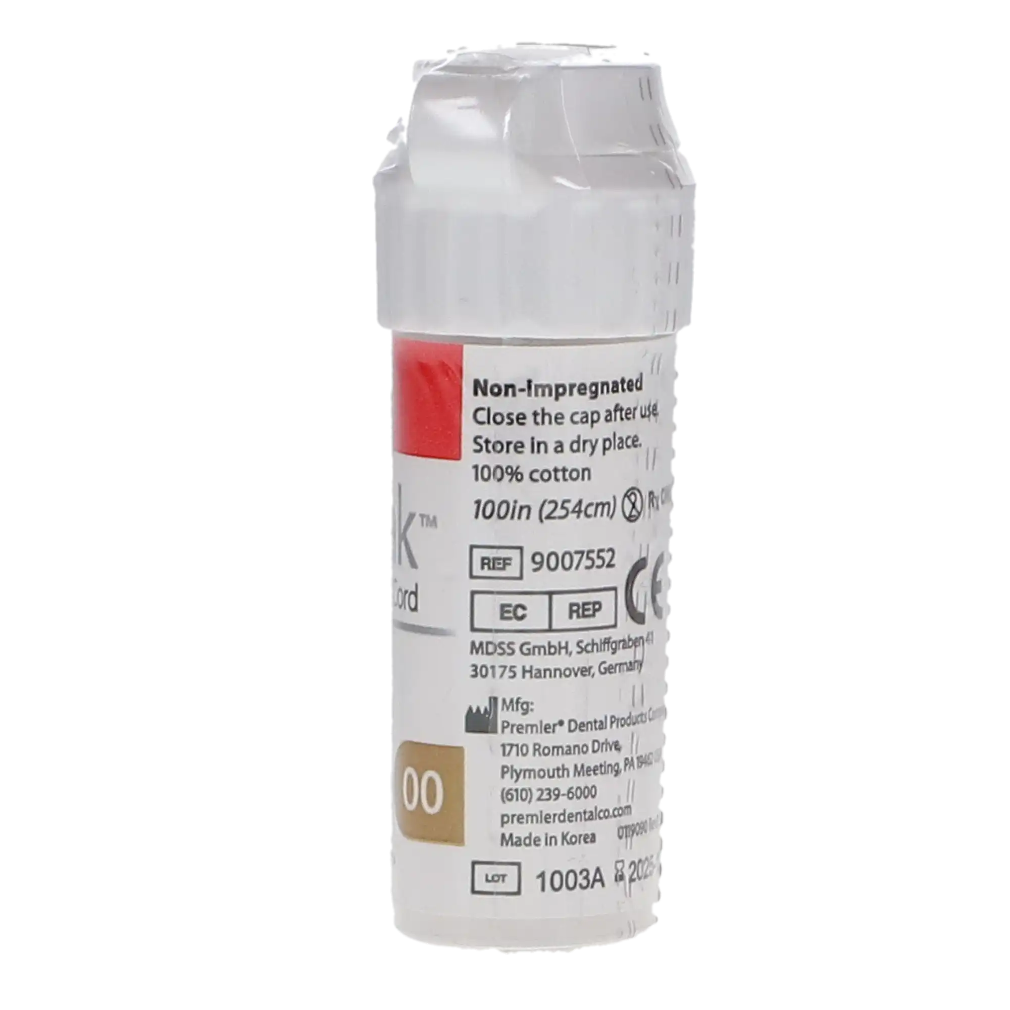 Knit-Pak Knitted Plain Gingival Retraction Cord, Size #00, Brown, 100" Bottle, 9007552 thumbnail 2