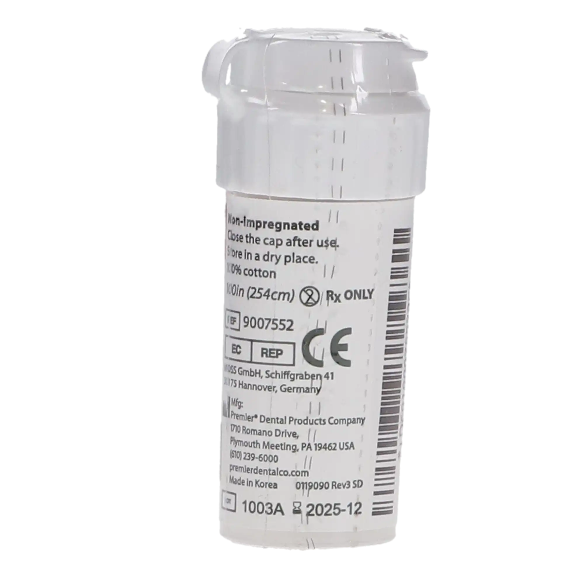 Knit-Pak Knitted Plain Gingival Retraction Cord, Size #00, Brown, 100" Bottle, 9007552 thumbnail 3