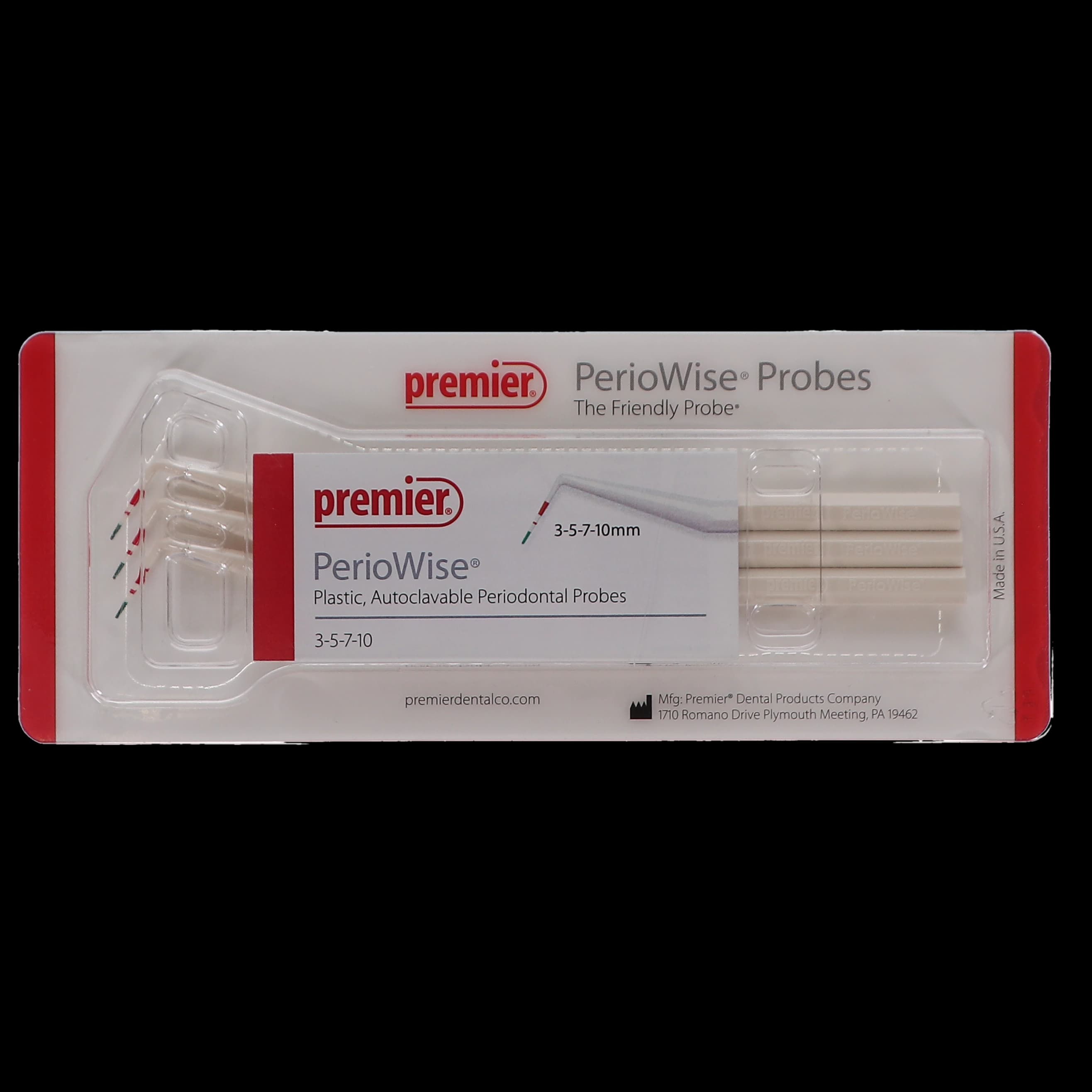 PerioWise Periodontal Probes, 3-5-7-10 mm, Single End, Color-Coded, 3/Pk, 9006107 thumbnail 6