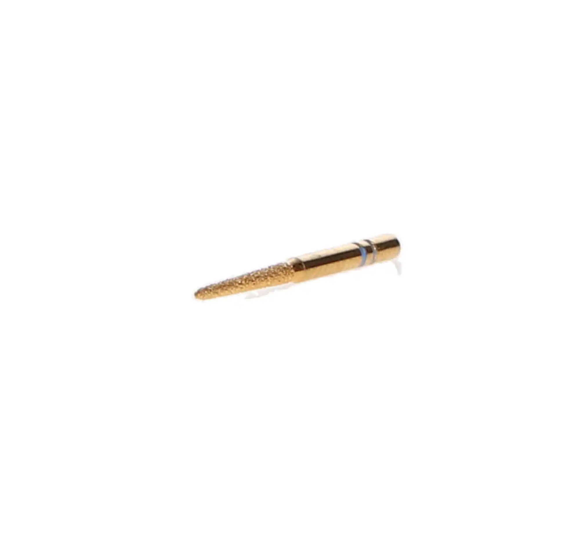 Two Striper Gold-Plated Diamond Bur, FG, Curettage, 252.SC, 1.8 mm Major/0.4 mm Minor Diameter, 10 mm Length, Medium Grit, Blue, 5/Pk, 2015607 thumbnail 4