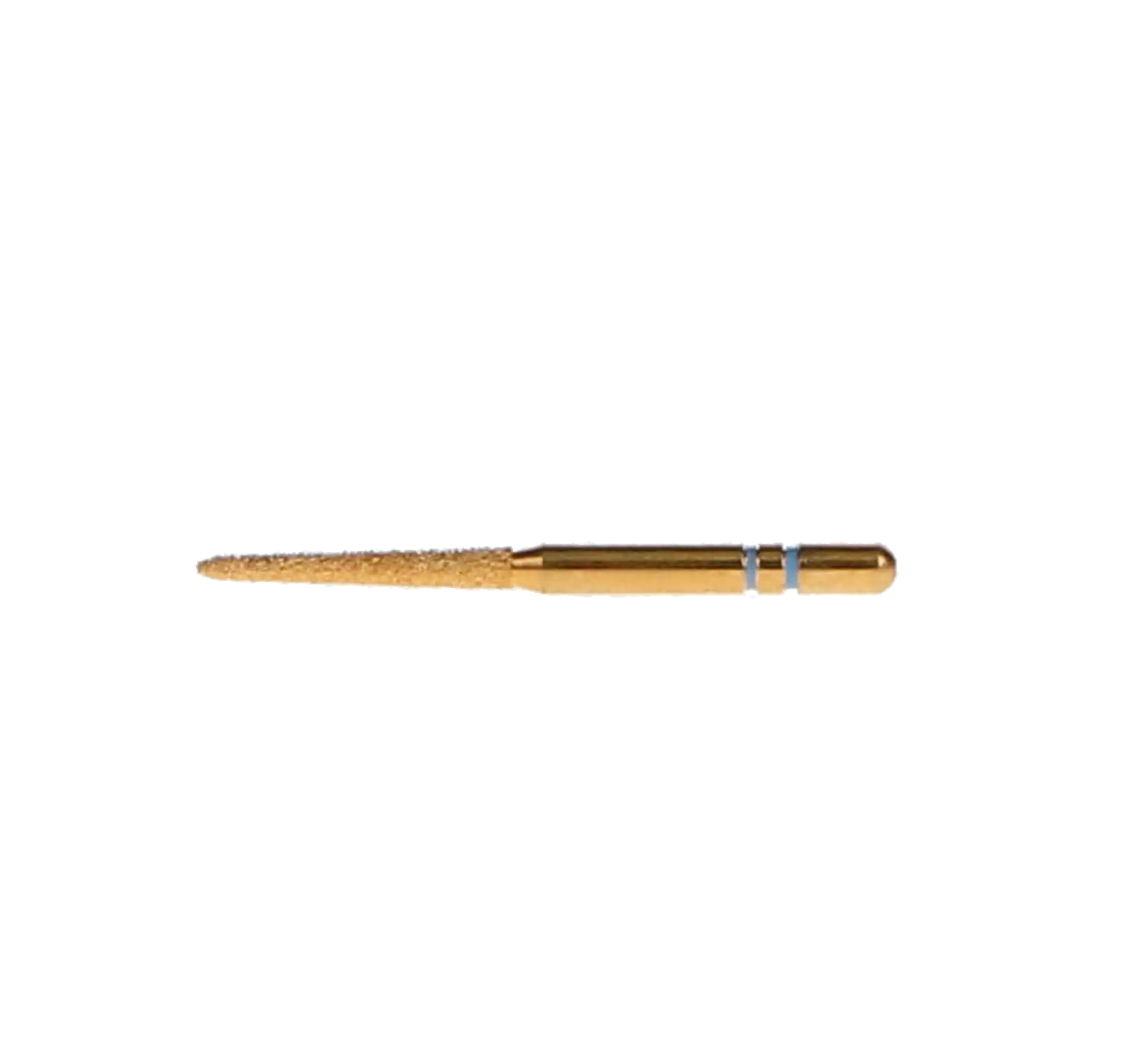 Two Striper Gold-Plated Diamond Bur, FG, Curettage, 252.SC, 1.8 mm Major/0.4 mm Minor Diameter, 10 mm Length, Medium Grit, Blue, 5/Pk, 2015607 thumbnail 6