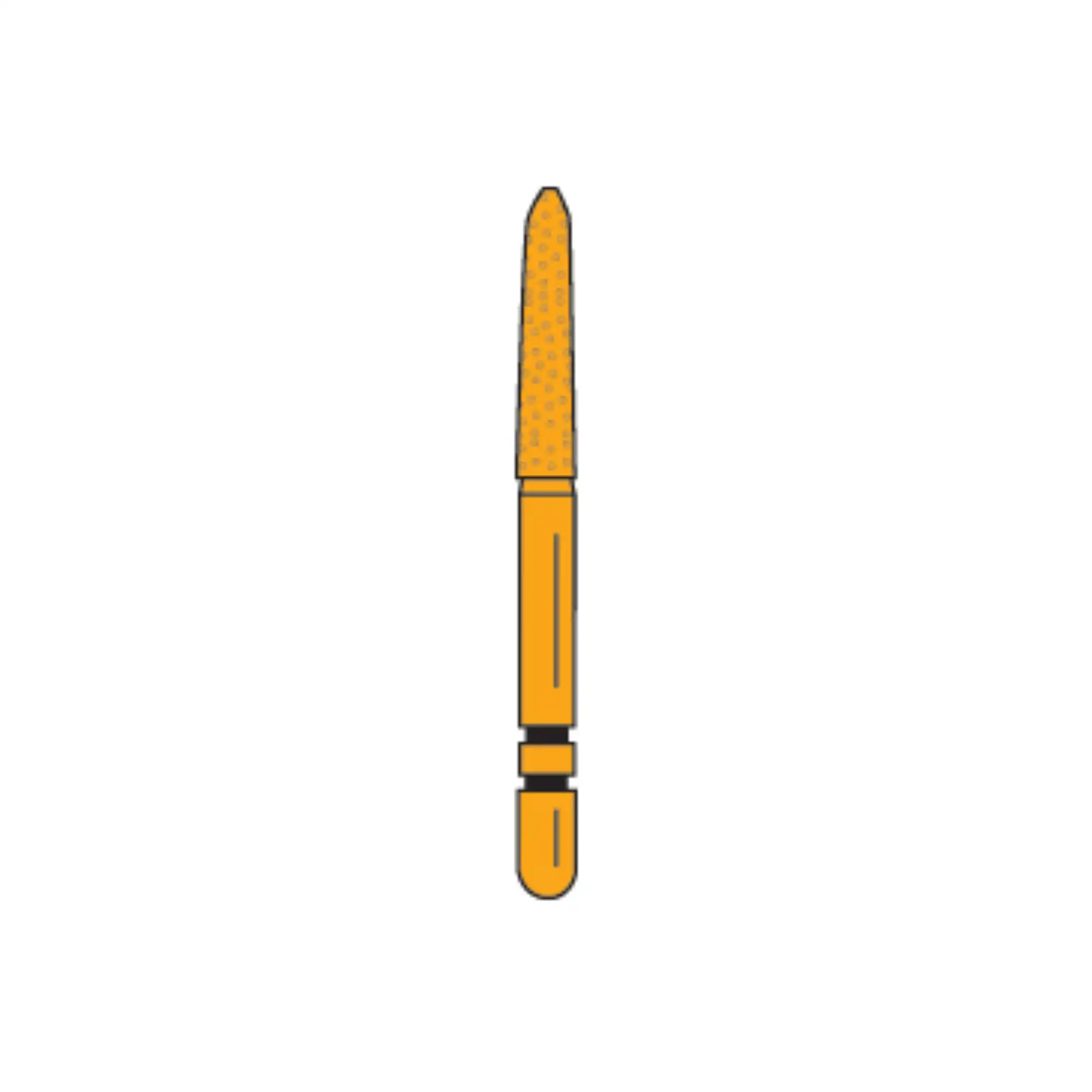 Two Striper Gold-Plated Diamond Burs, FG, Curettage, 254.SB, 1.8 mm Major/0.4 mm Minor Diameter, 8 mm Length, Medium, Blue, 5/Pk, 2015617 thumbnail 2