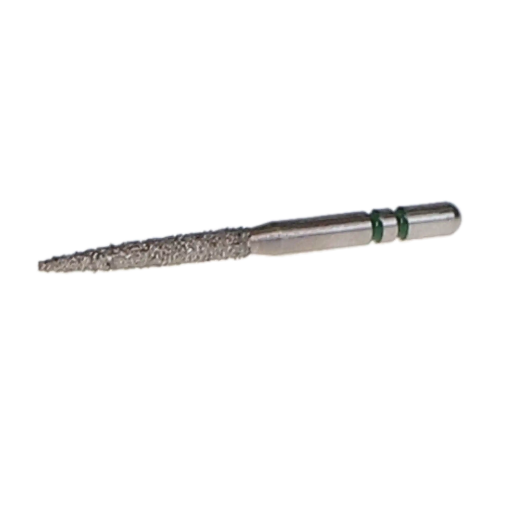 Two Striper Diamond Burs, FG, Flame, 260.10C, 1.4 mm Major/0.5 mm Minor Diameter, 10 mm Length, Coarse, Green, 5/Pk, 2015125 thumbnail 2