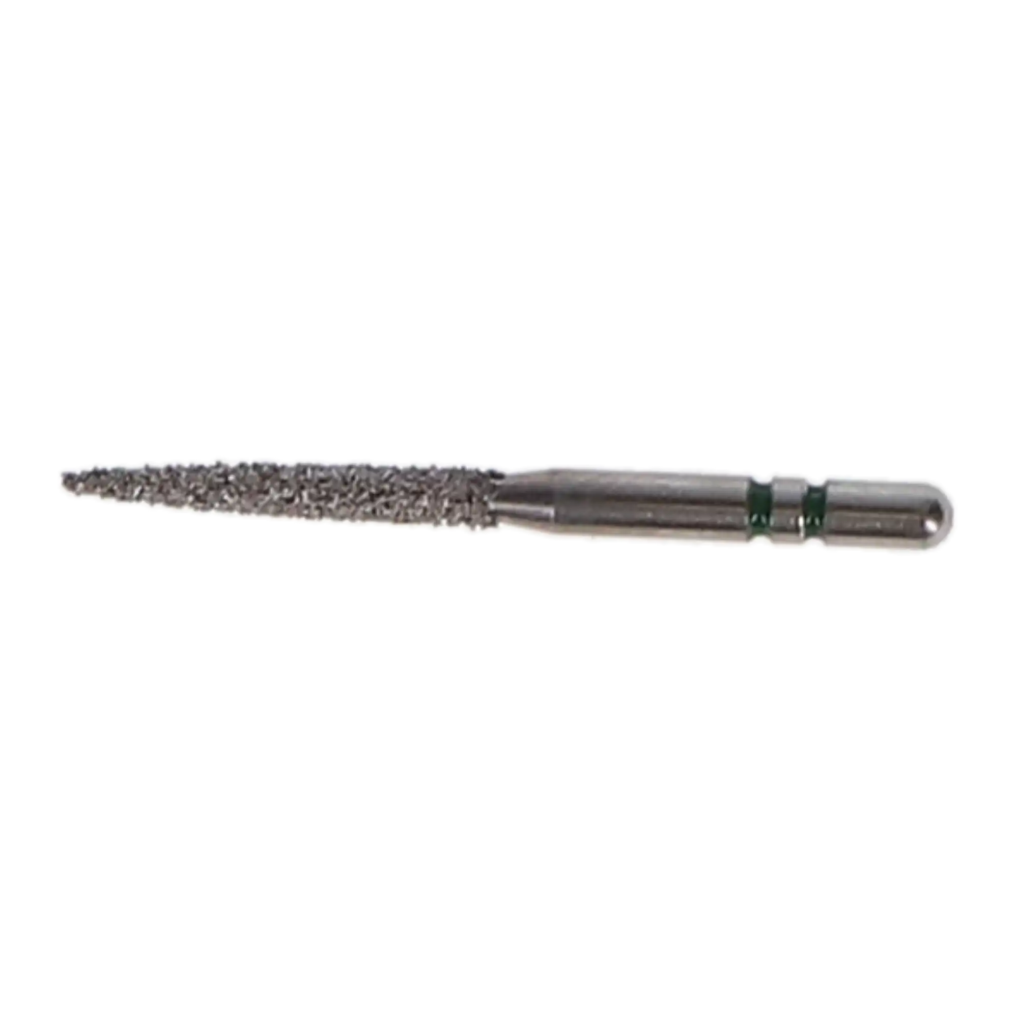 Two Striper Diamond Burs, FG, Flame, 260.10C, 1.4 mm Major/0.5 mm Minor Diameter, 10 mm Length, Coarse, Green, 5/Pk, 2015125 thumbnail 6