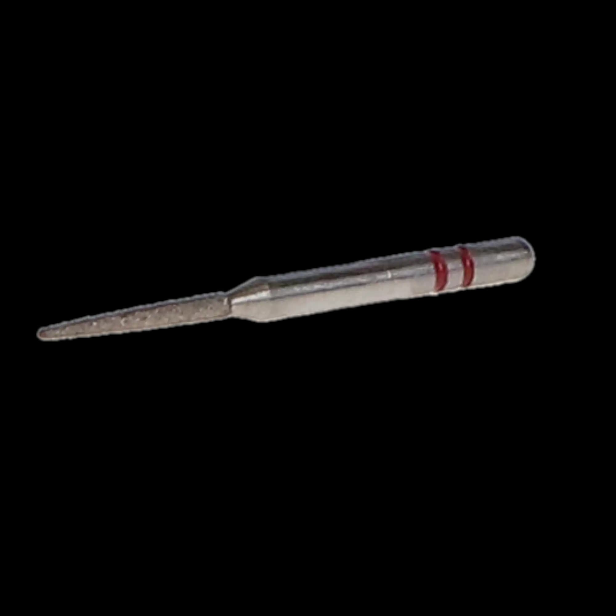 Two Striper Diamond Burs, FG, Flame, 261.8F, 1.1 mm Major/0.4 mm Minor Diameter, 8 mm Length, Fine, Red, 5/Pk, 2015154 thumbnail 2