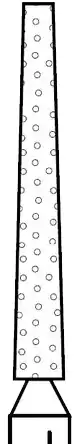 Two Striper Diamond Bur, FG, Flat-End Taper, #721.10C, Coarse, Green, 1.3 mm Major/0.8 mm Minor Diameter, 10 mm Head Length, 5/Pk, 2015356 thumbnail 2