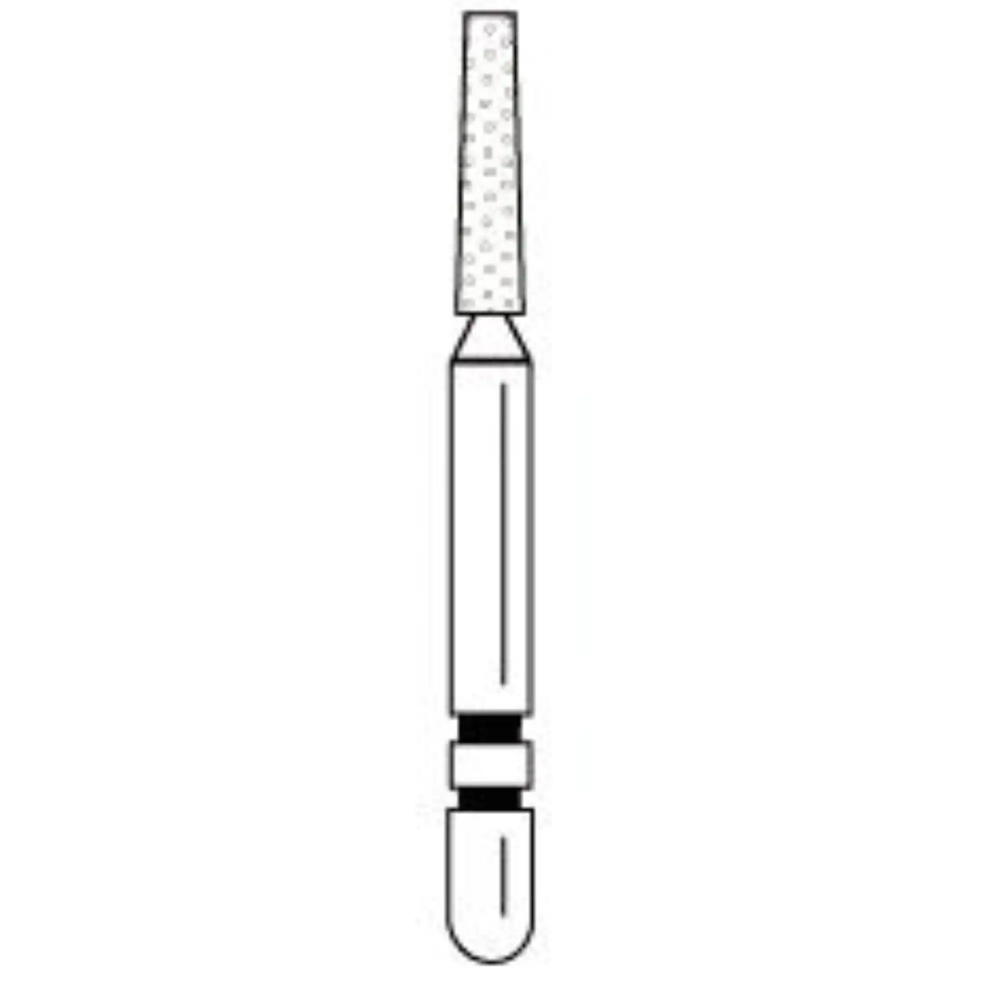 Two Striper Diamond Bur, FG, Flat-End Taper, 722.6C, 1.4 mm Major/1.0 mm Minor Diameter, 6.0 mm Length, Coarse, Green, 5/Pk, 2015357 thumbnail 2