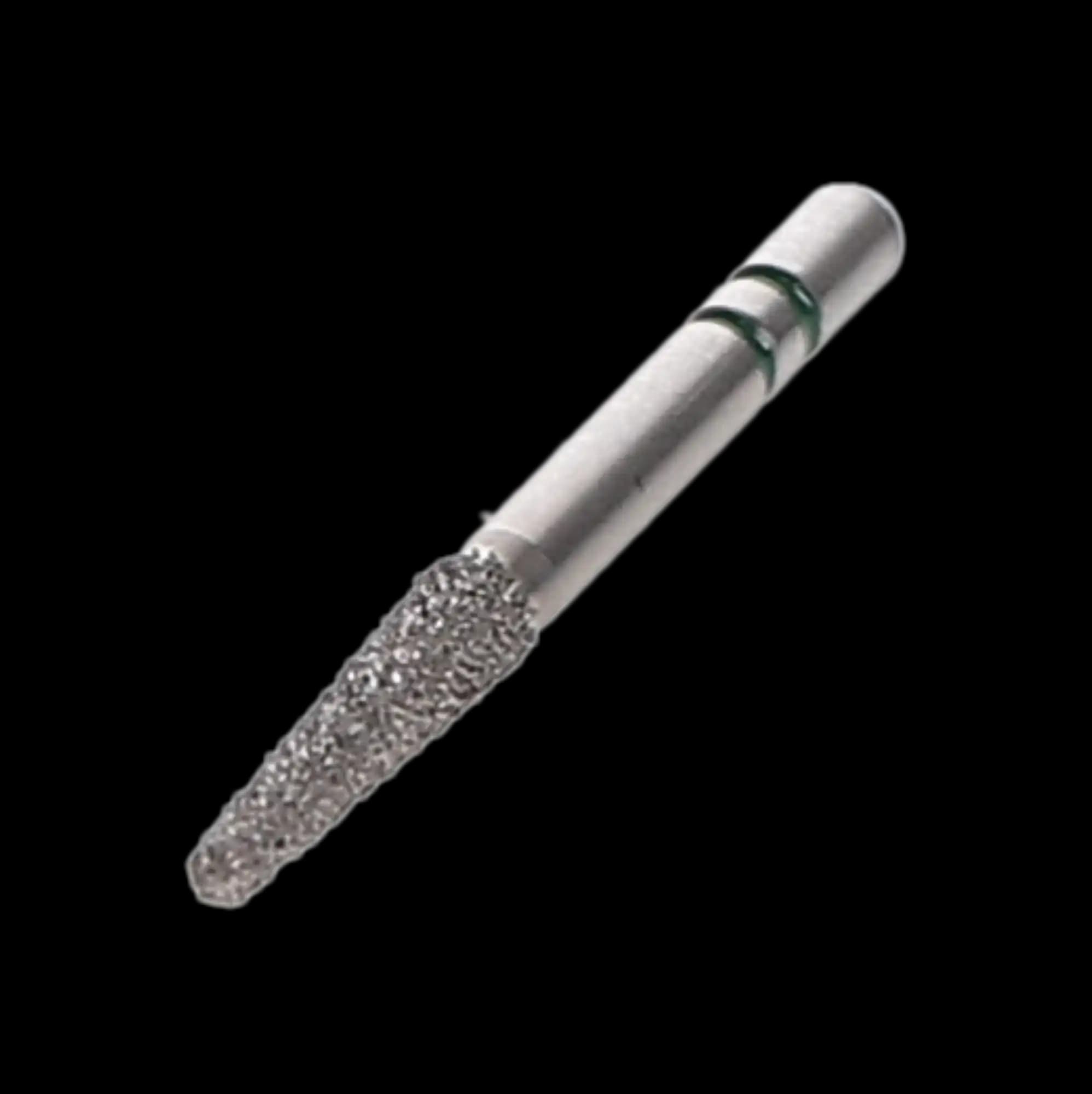 Two Striper Diamond Bur, FG, Round-End Taper, #767.8C, 1.8 mm Major/1.0 mm Minor Diameter, 8 mm Length, Coarse, Green, 5/Pk, 2015454 thumbnail 2