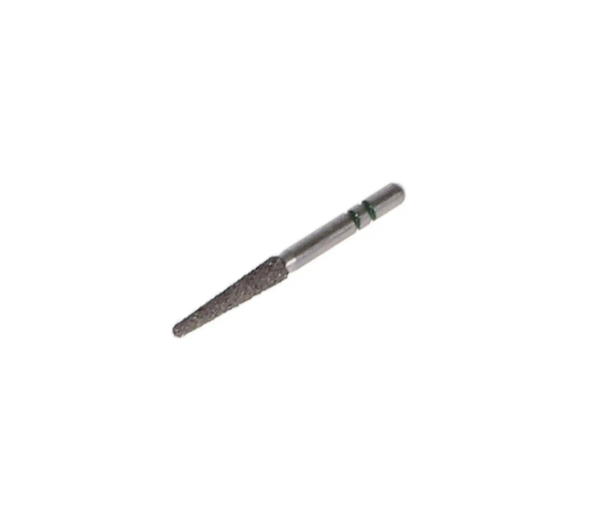 Two Striper Diamond Bur, FG, Round-End Taper, #767.9C, 1.8 mm Major/0.9 mm Minor Diameter, 9 mm Length, Coarse, Green, 5/Pk, 2015455 thumbnail 3