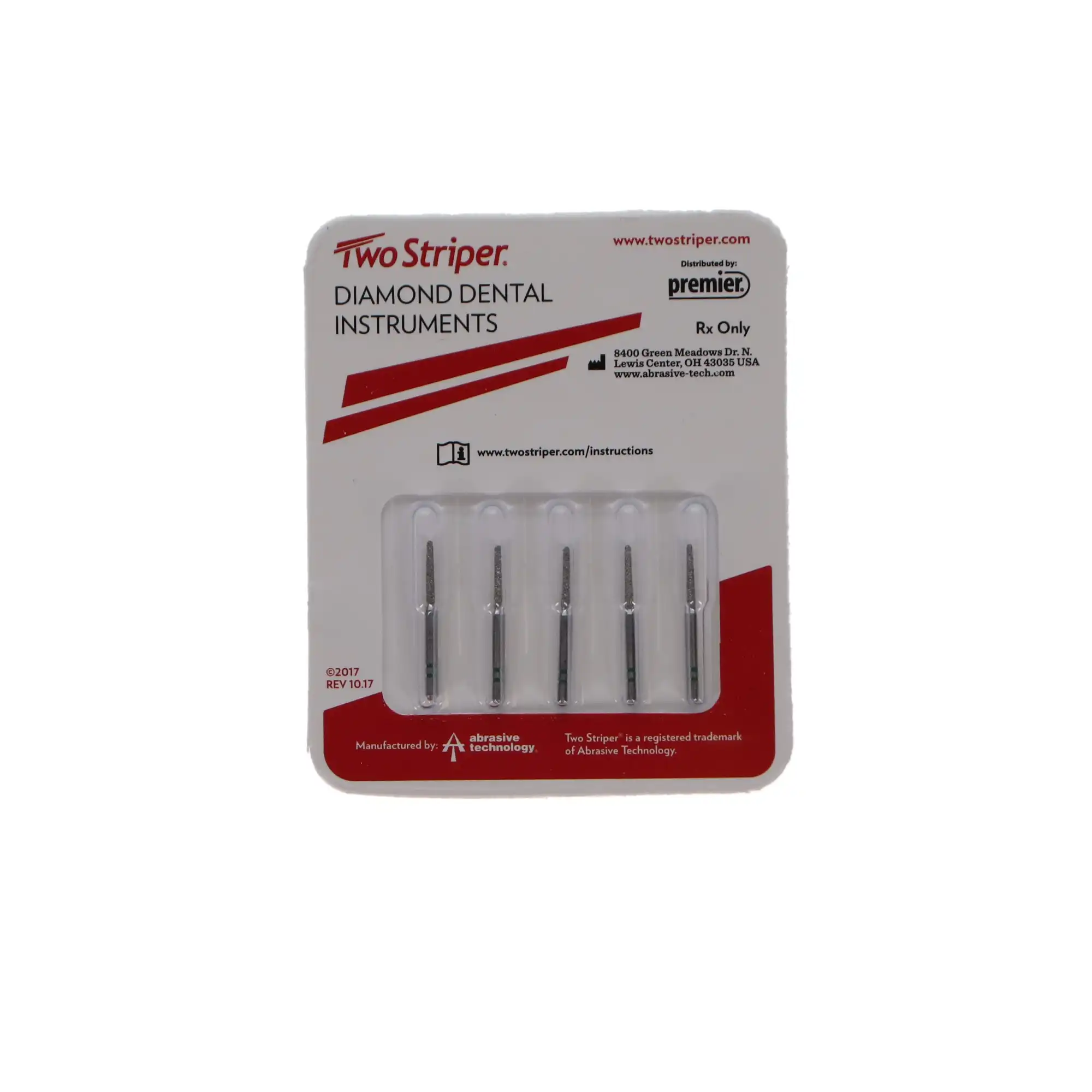 Two Striper Diamond Bur, FG, Round-End Taper, 781.8C, Coarse, Green, 1.2 mm Major/0.8 mm Minor Diameter, 8 mm Length, 5/Pk, 2015478 thumbnail 5
