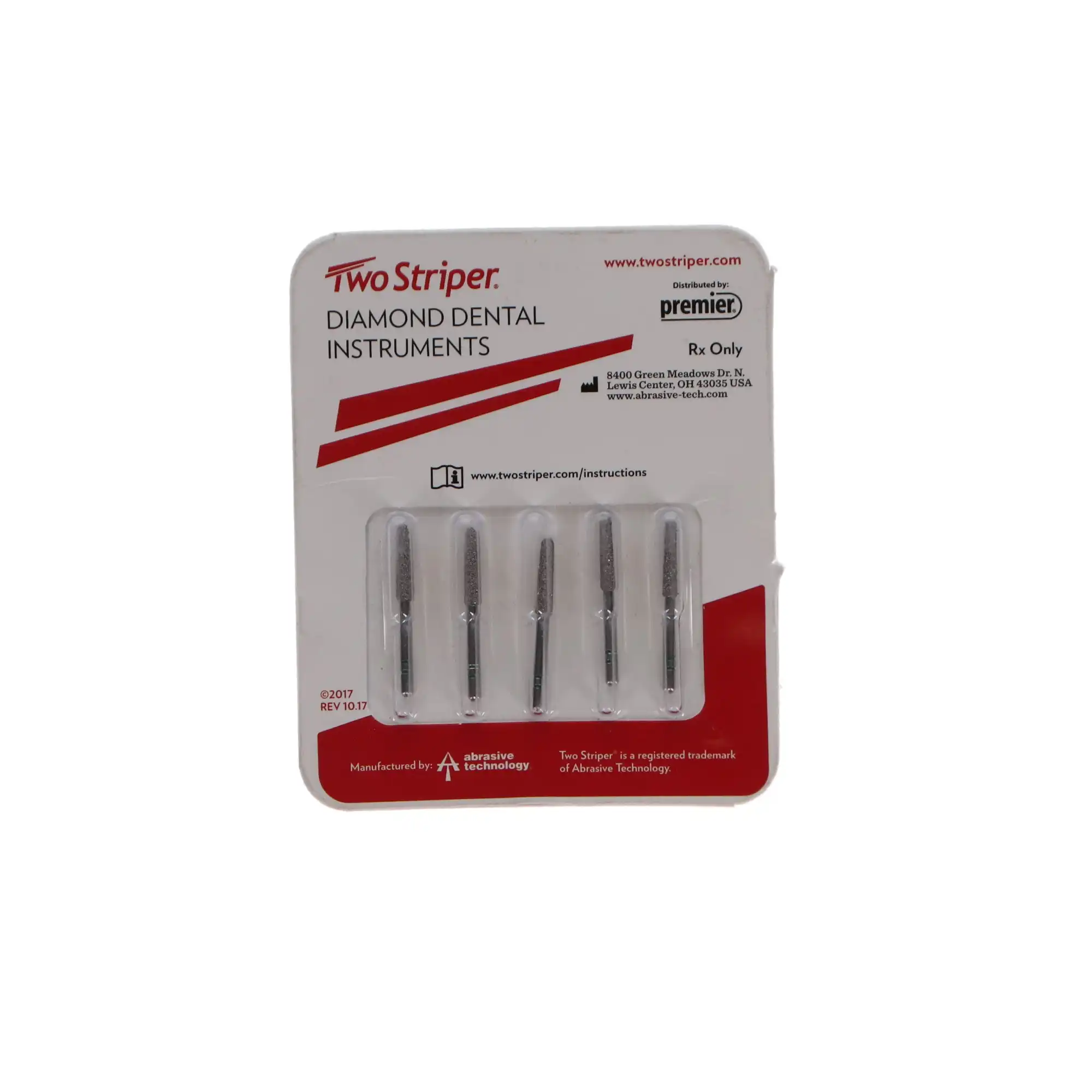 Two Striper Diamond Bur, FG, Round-End Taper, #784.10C, Coarse, Green, 2.1 mm Major/1.6 mm Minor Diameter, 5/Pk, 2015431 thumbnail 5