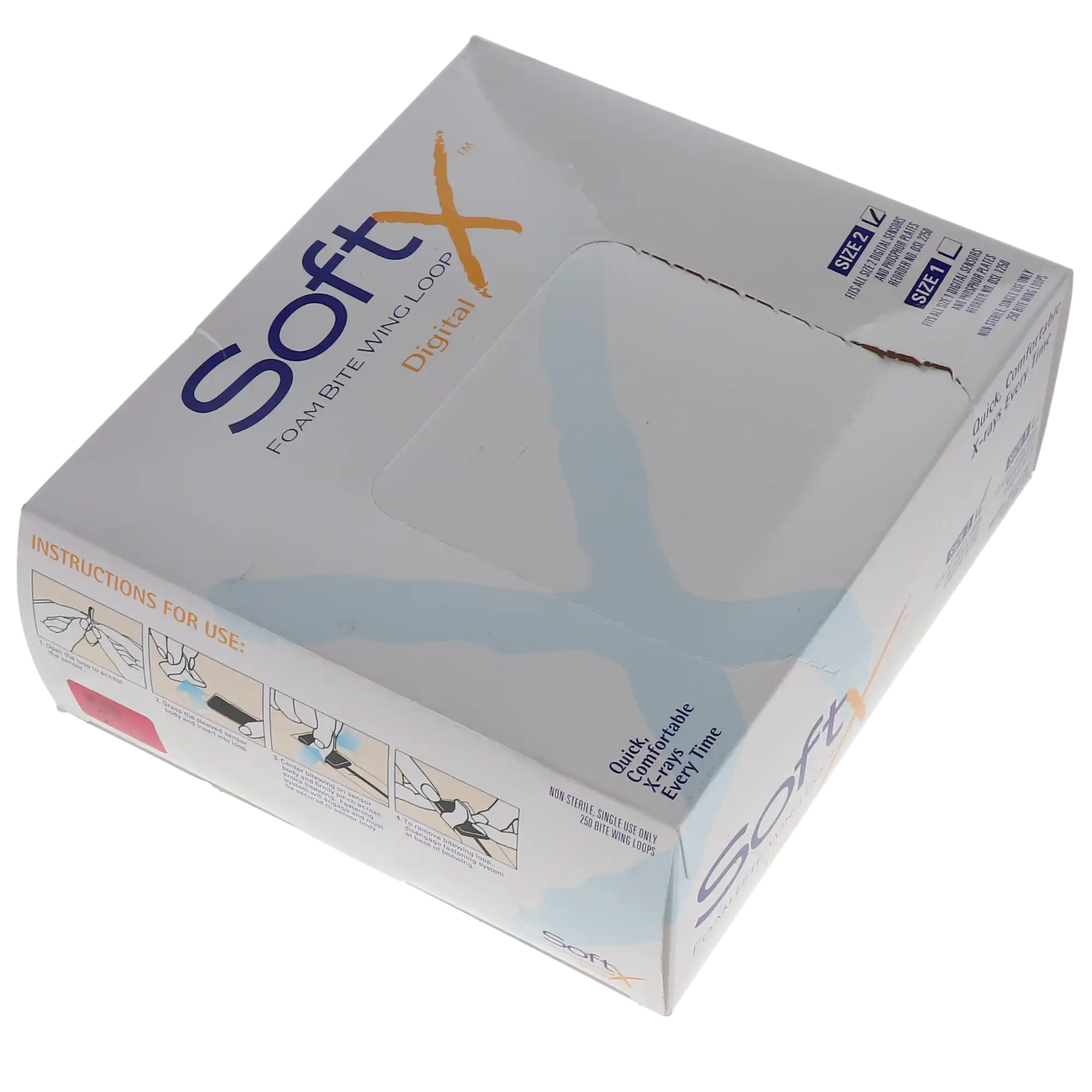 ProEdge SoftX Foam Digital Sensor Loops, Size 2, White, 250/Box, DSL2250 thumbnail 9