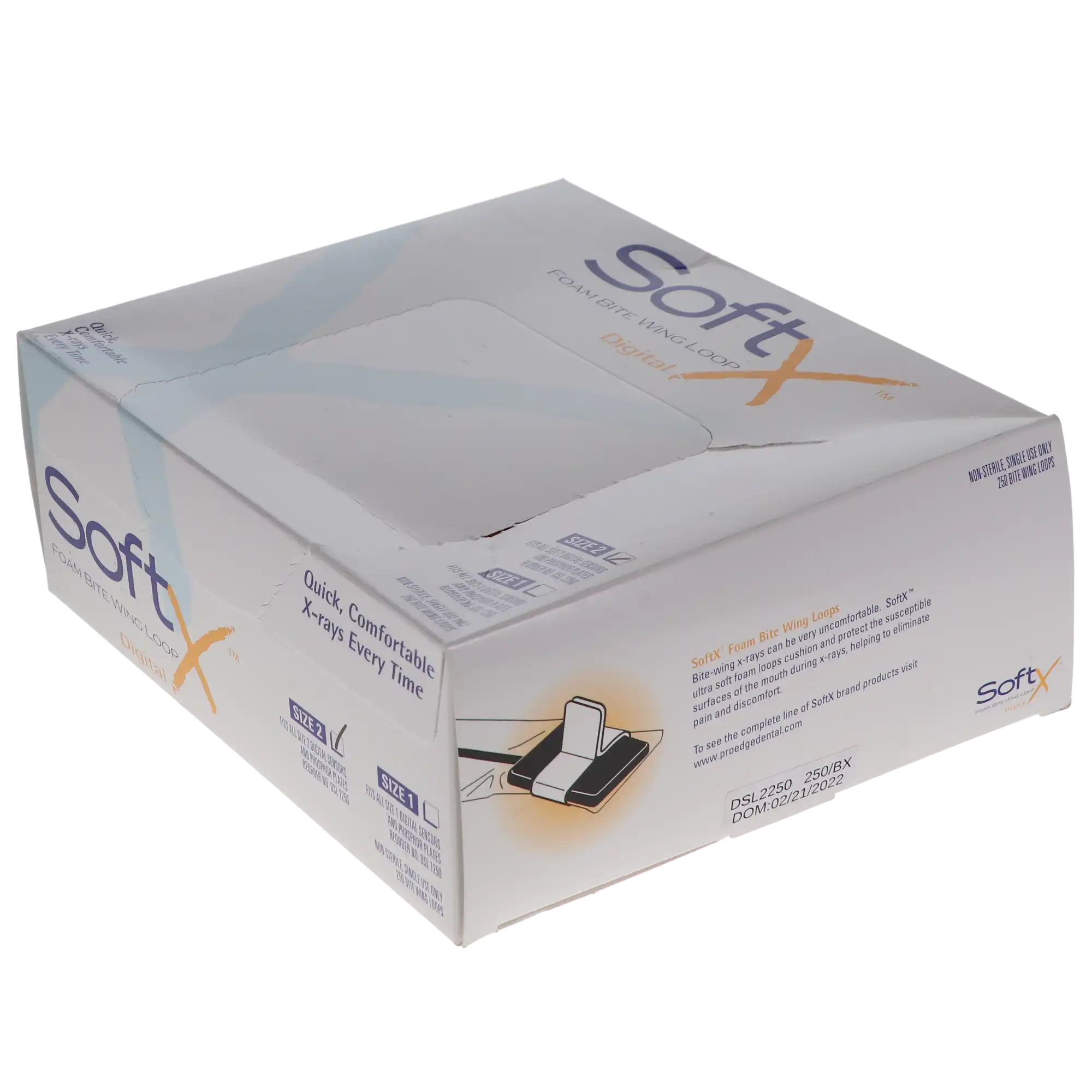 ProEdge SoftX Foam Digital Sensor Loops, Size 2, White, 250/Box, DSL2250 thumbnail 10