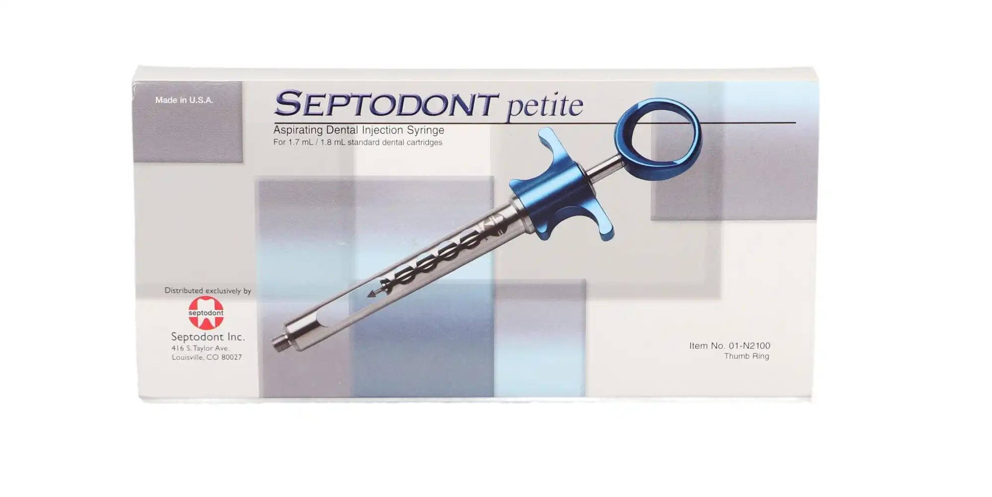 Septodont Petite Aspirating Syringe, Blue, 1.7/1.8 mL Cartridge, 1/Pk, 01-N2100 thumbnail 9