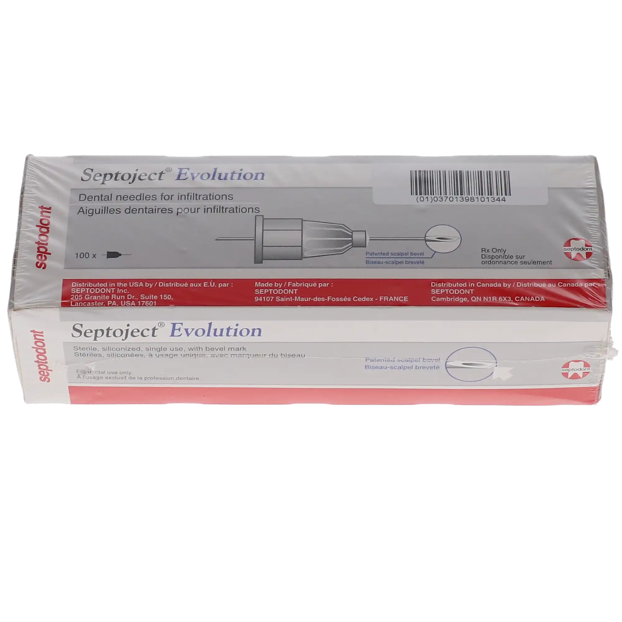 Septoject Evolution Dental Infiltration Needles, Plastic Hub, 30 Gauge, Short, 25 mm, Yellow, 100/Pk, 01N1630 thumbnail 4