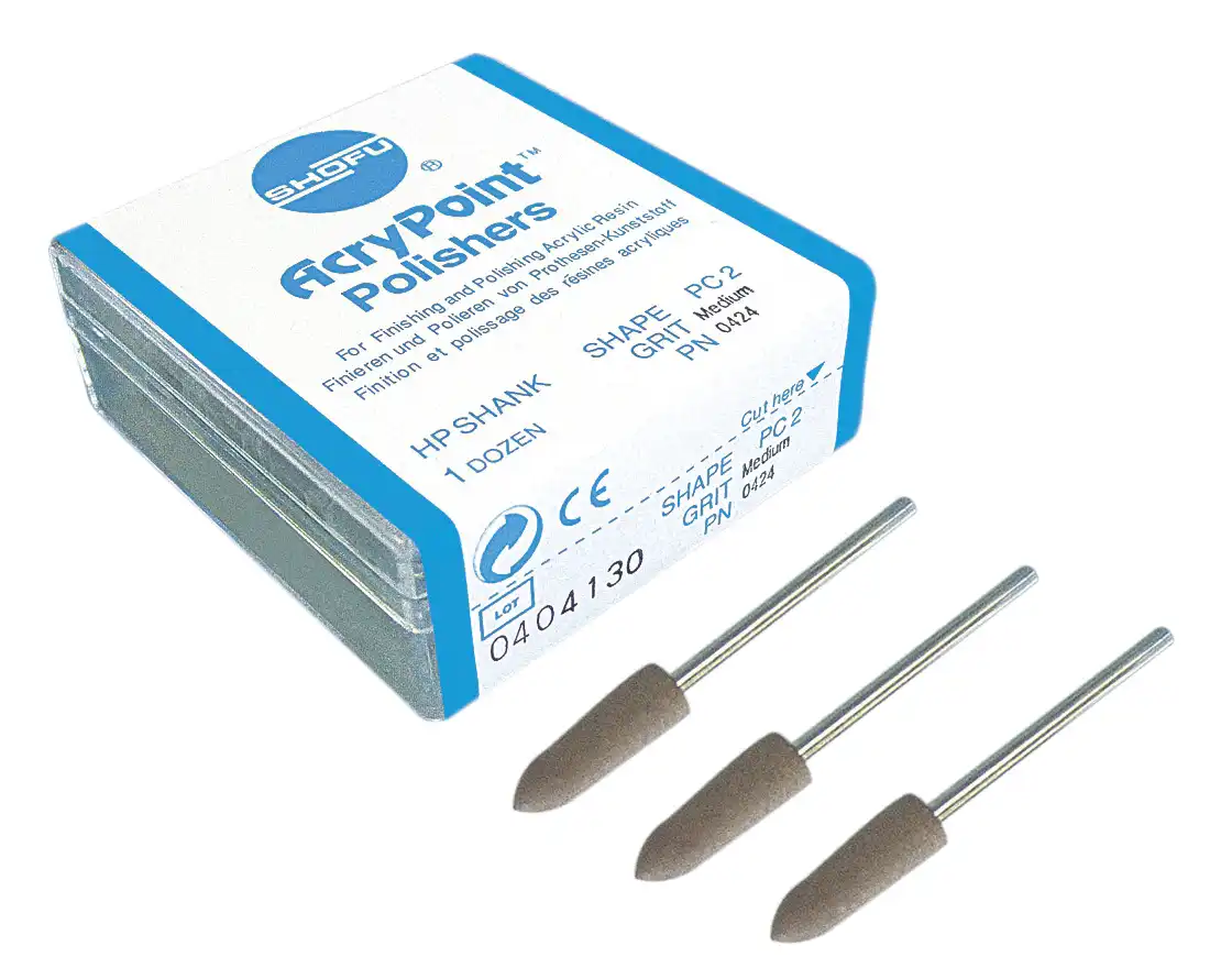 AcryPoint Lab Polishers, HP, Bullet, # BP1, 10 mm, Coarse, Dark Grey, 6/Pk, 0426 thumbnail 2
