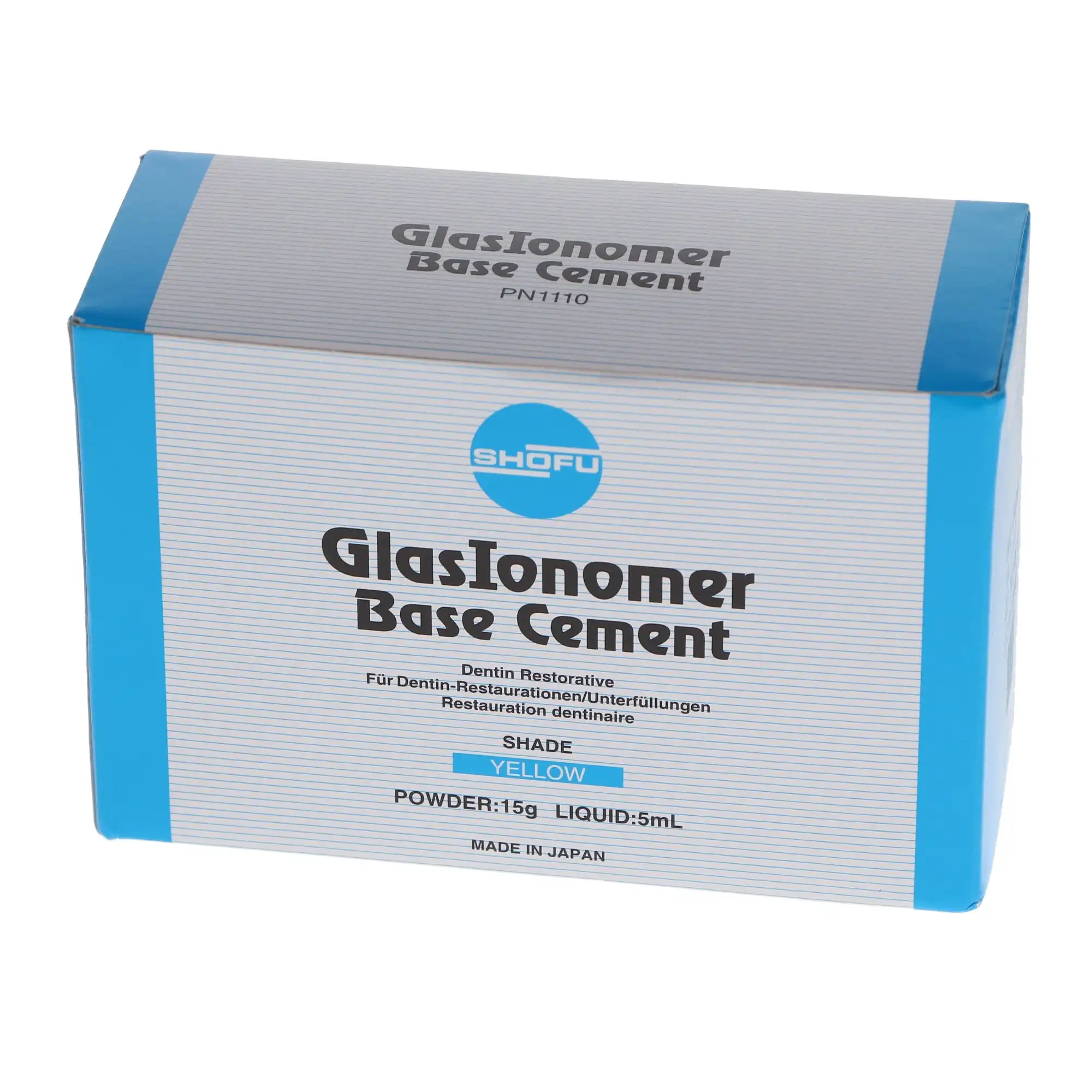 GlasIonomer Base Cement, Introductory Kit, Yellow, 15 g Powder / 5 mL Liquid, 1/Pk, 1110 thumbnail 15
