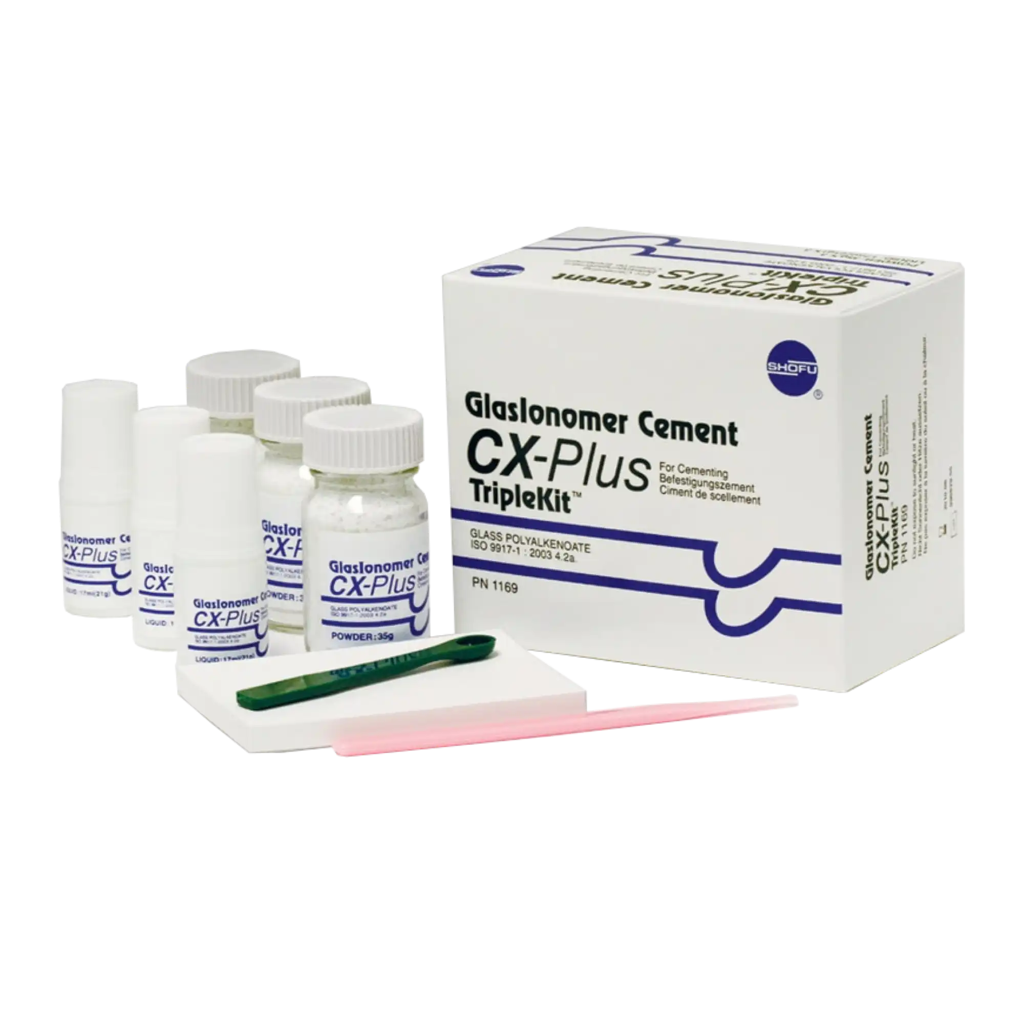 CX-Plus GlasIonomer Luting Cement, Triple Kit, 3 x 35 g Powder, 3 x 17 mL Liquid, 1169 thumbnail 9