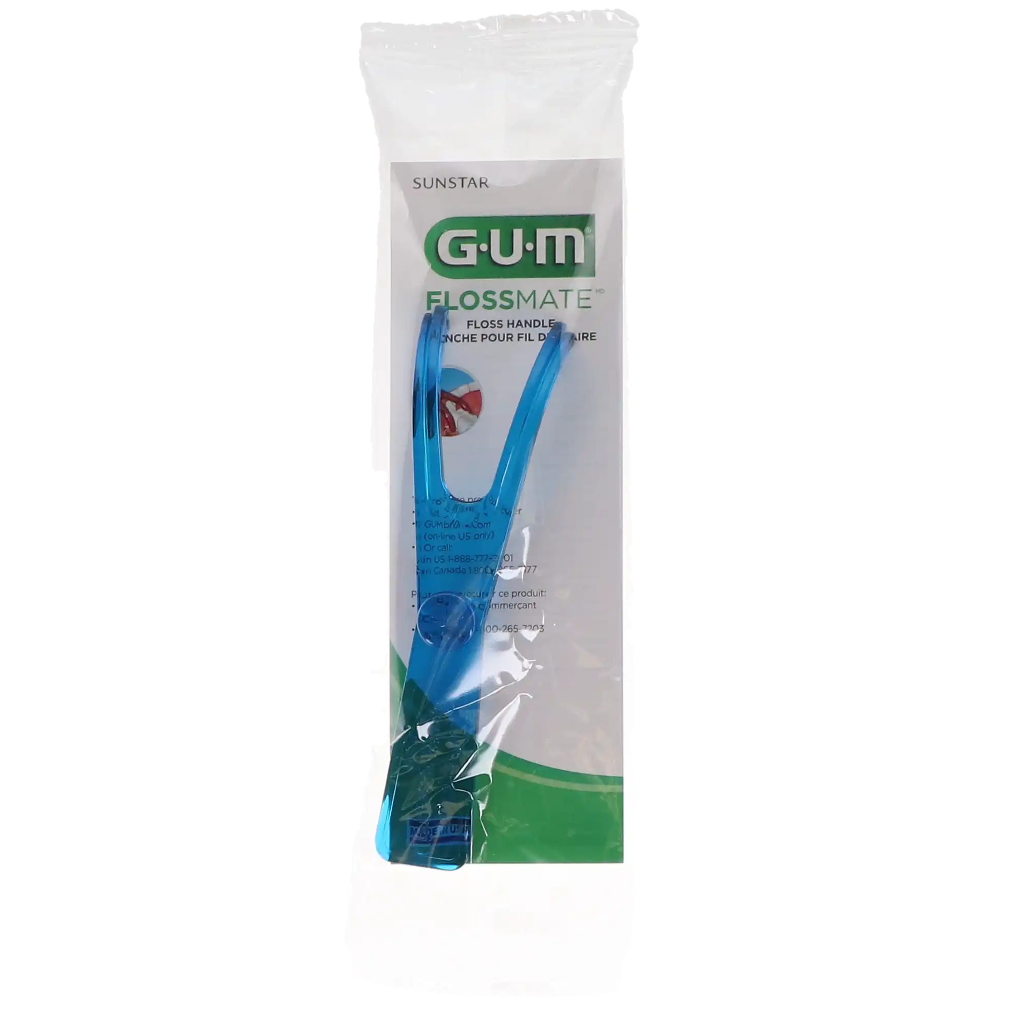 GUM Flossmate Floss Handle, Reusable Dental Floss Holder, Red, 12/Box, 845PQ thumbnail 7