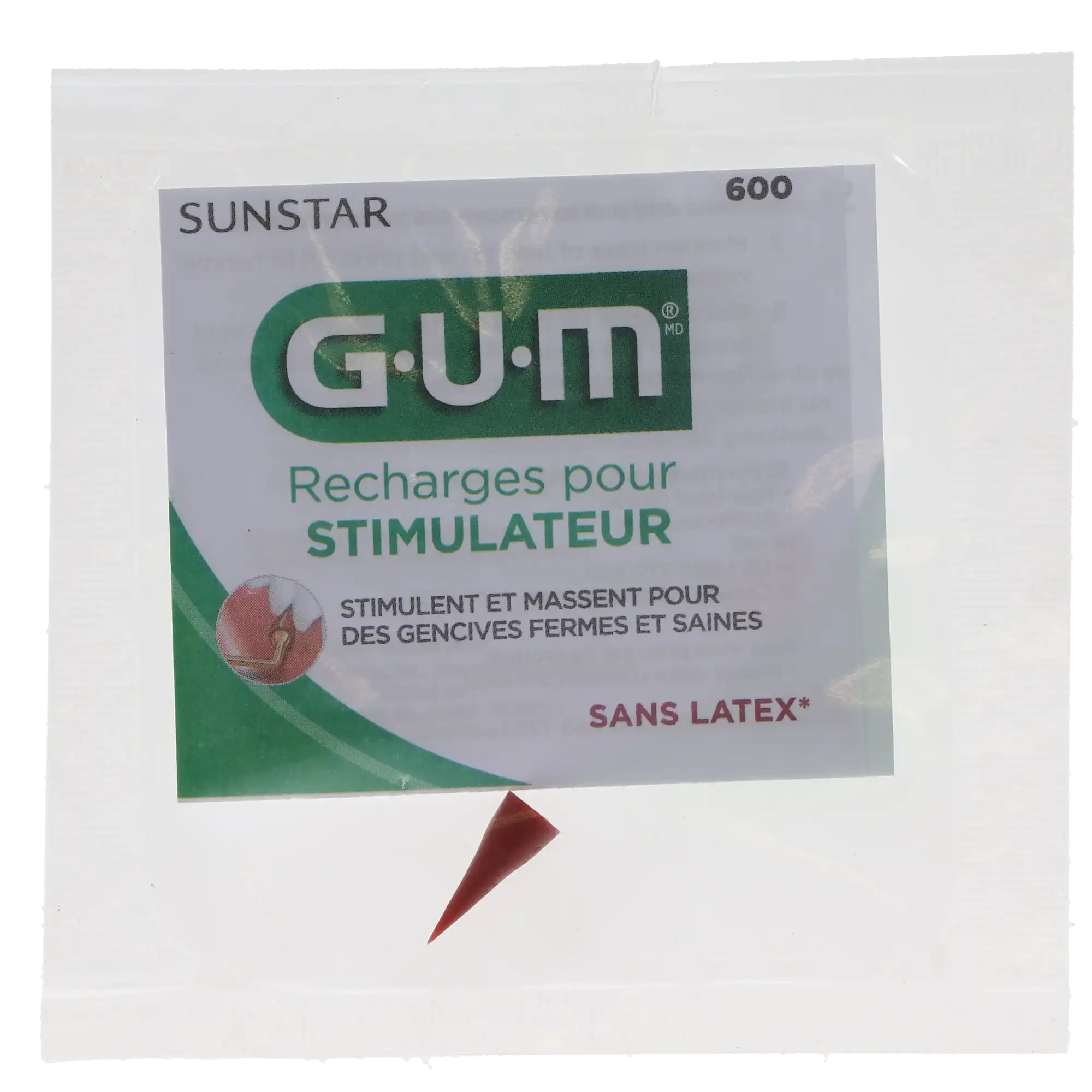 GUM Stimulator Tips Refill, Rubber Cone Tips, 36/Box, 600PB thumbnail 2