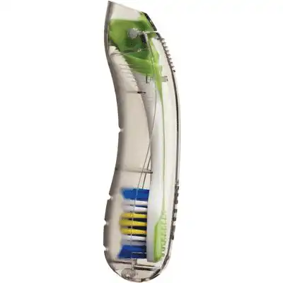 GUM Travel Toothbrush, Regular Soft, Dome Trim, Antibacterial Bristles, with Snap-Lock Cap/Handle, 12/Pack, 153PQA thumbnail 6