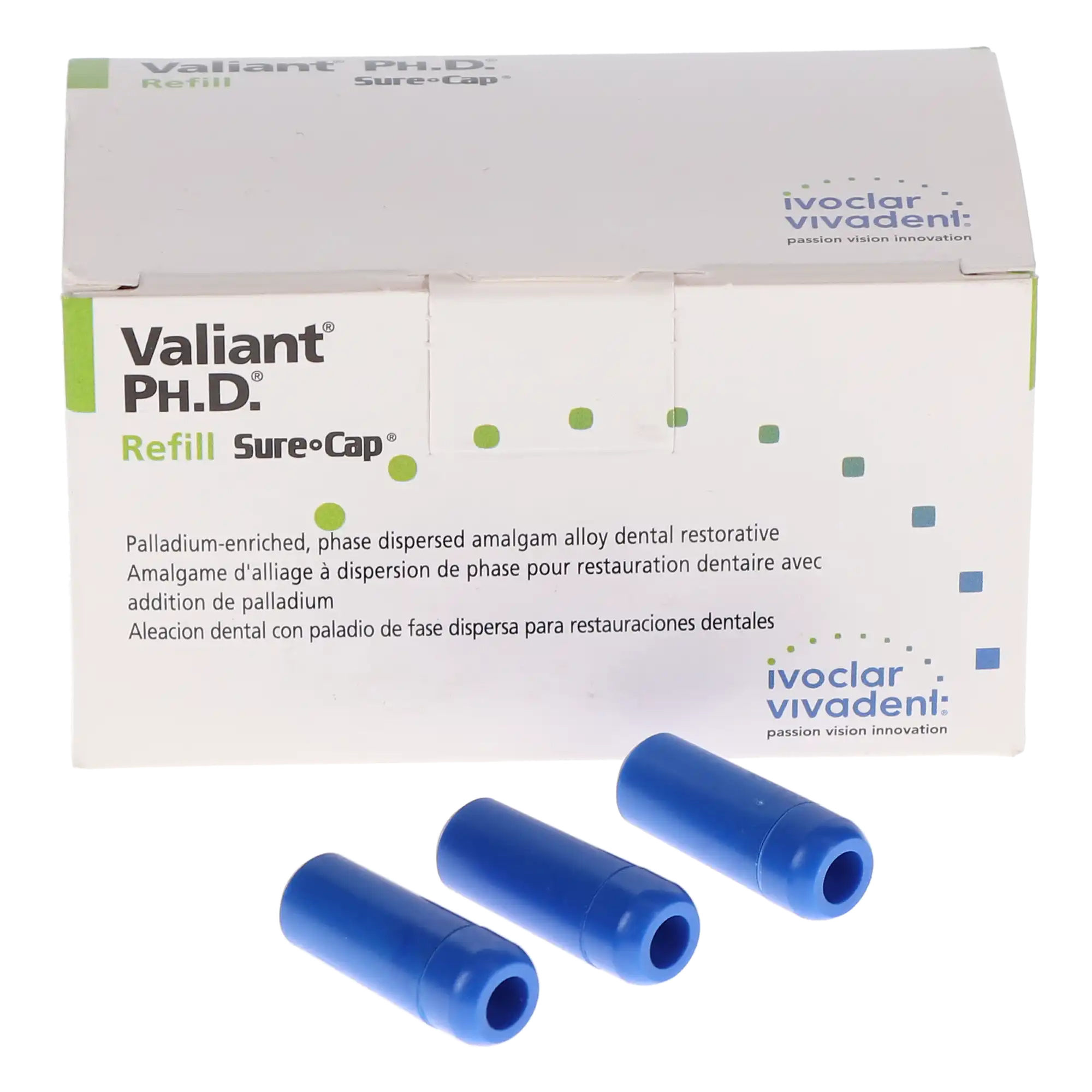 Valiant® Ph.D.® Sure Cap® Amalgam Alloy Capsules, 2 Spill, Regular Set, Blue, 600 mg, 50/Box, NA6050420 thumbnail 4