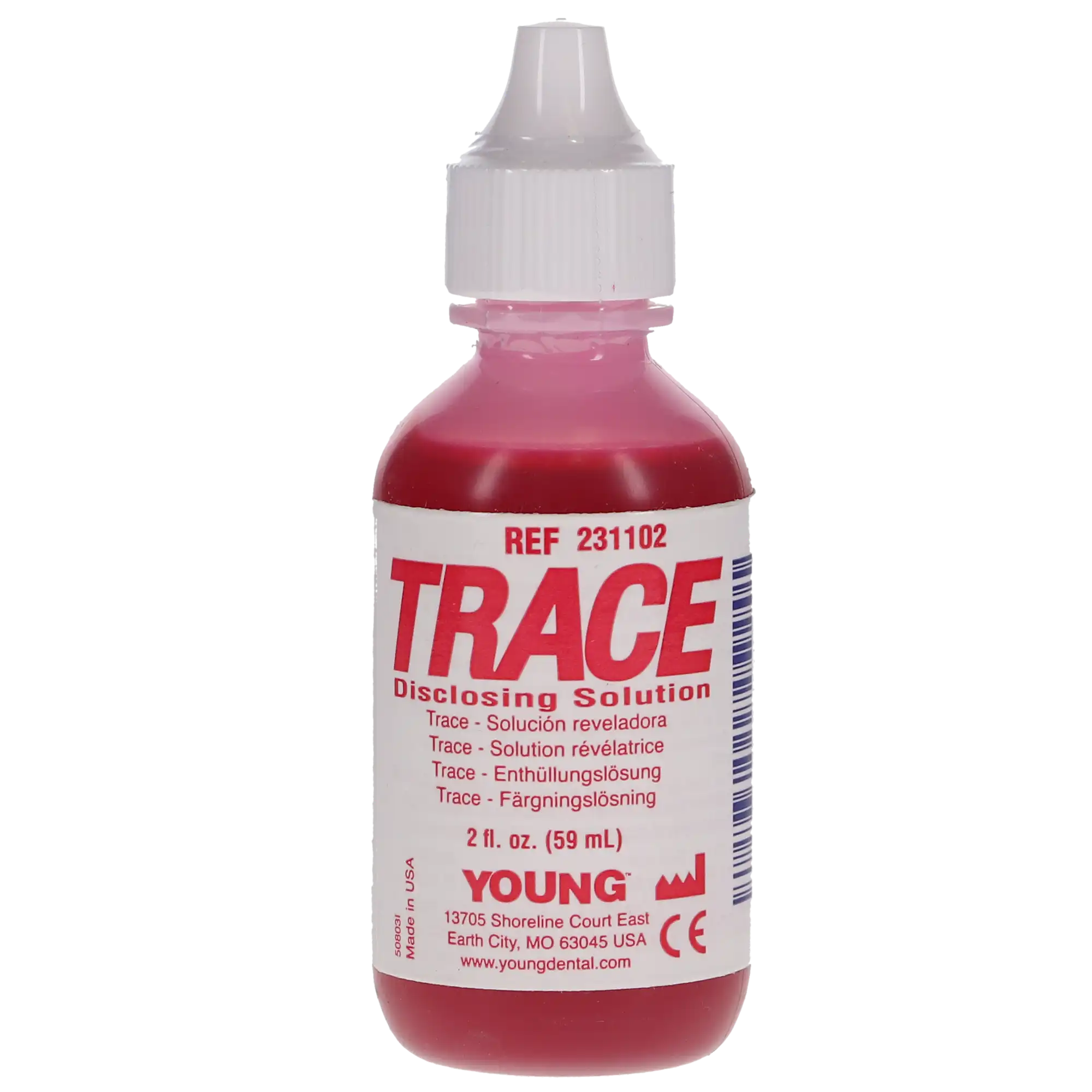 Young Dental Trace Disclosing Solution, Liquid, 2 oz Bottle, Red, 1/Pk, 231102 thumbnail 6
